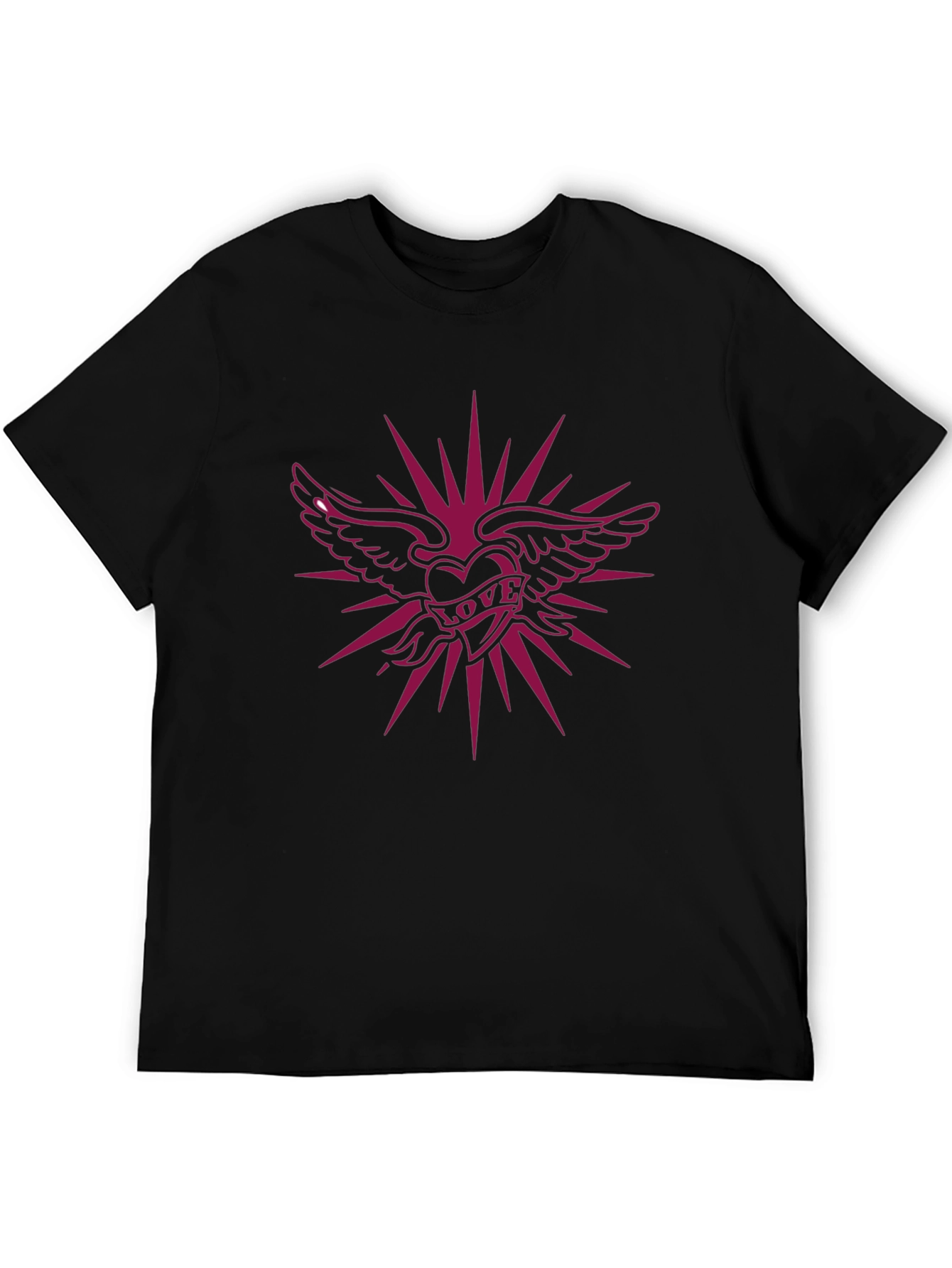 Winged Heart Love Tattoo Graphic T-Shirt