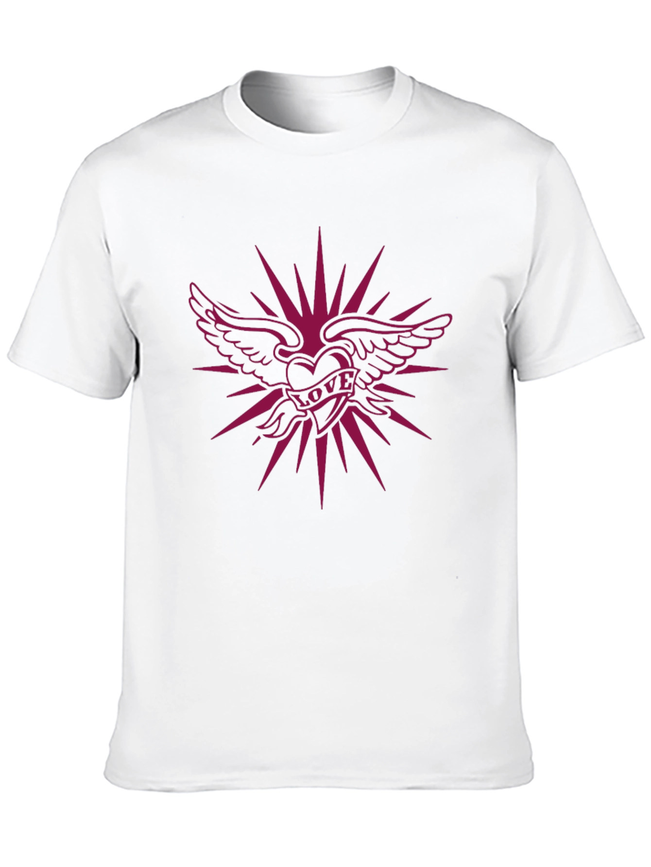 Winged Heart Love Tattoo Graphic T-Shirt