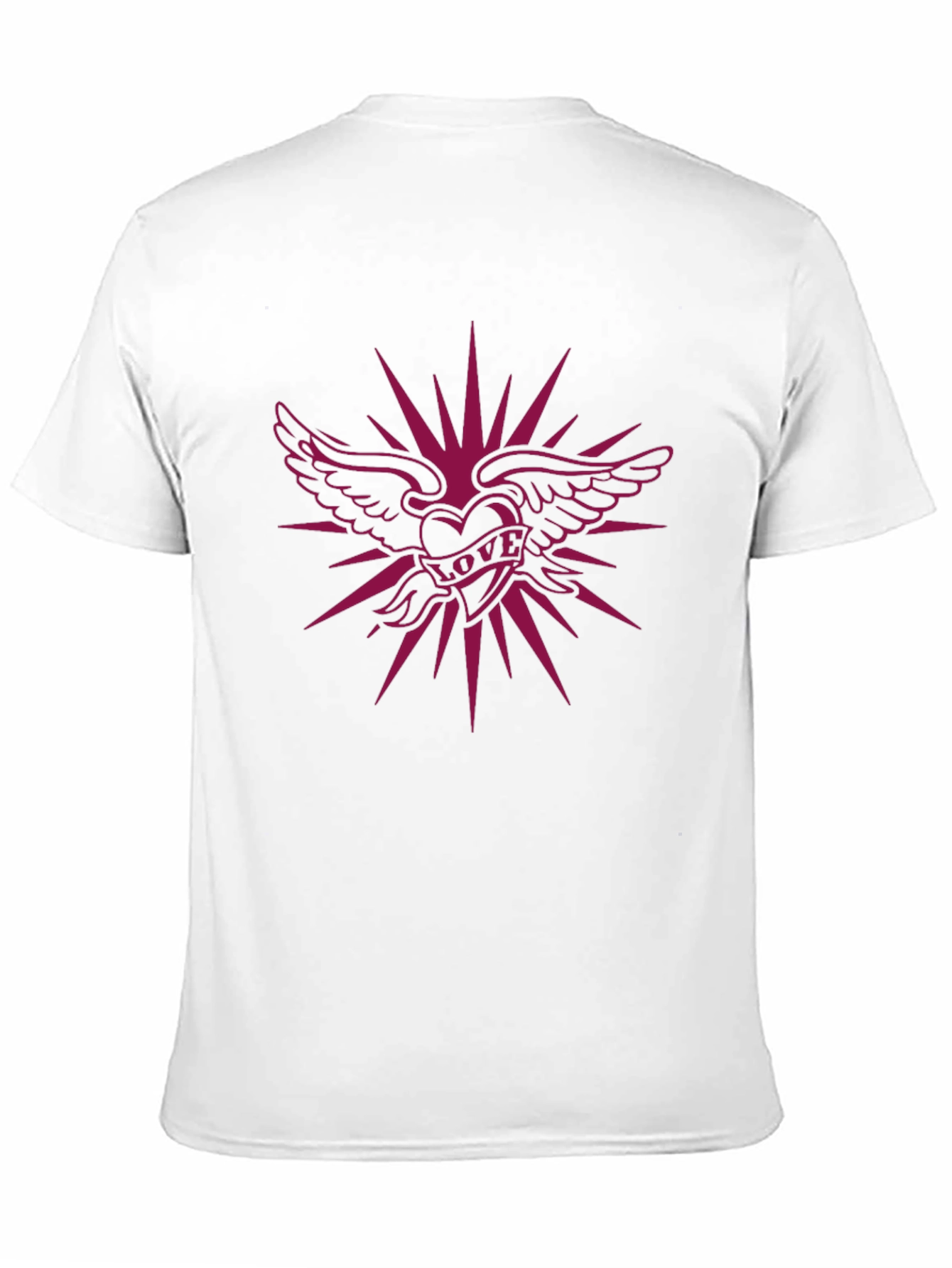 Winged Heart Love Tattoo Graphic T-Shirt