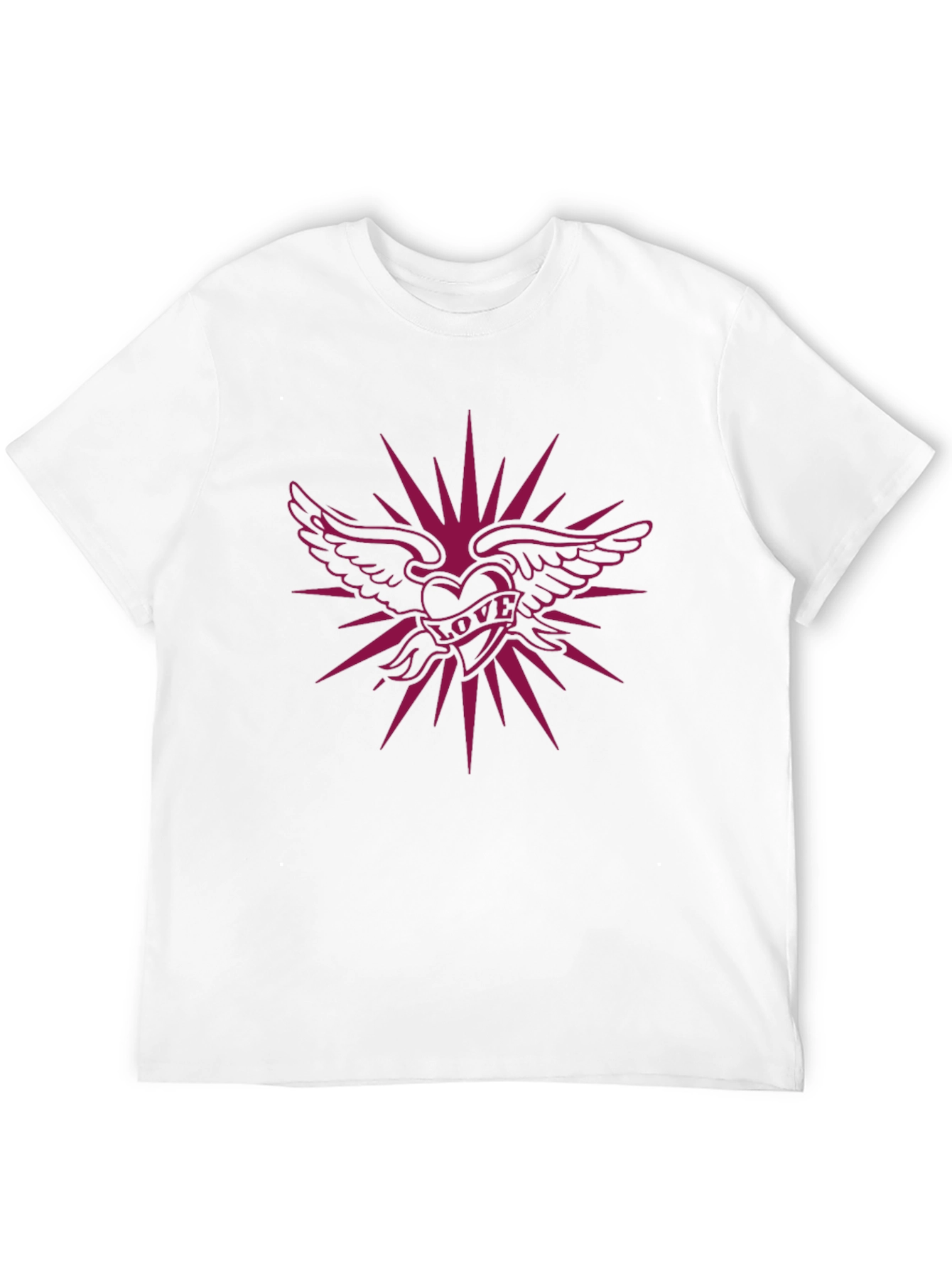 Winged Heart Love Tattoo Graphic T-Shirt