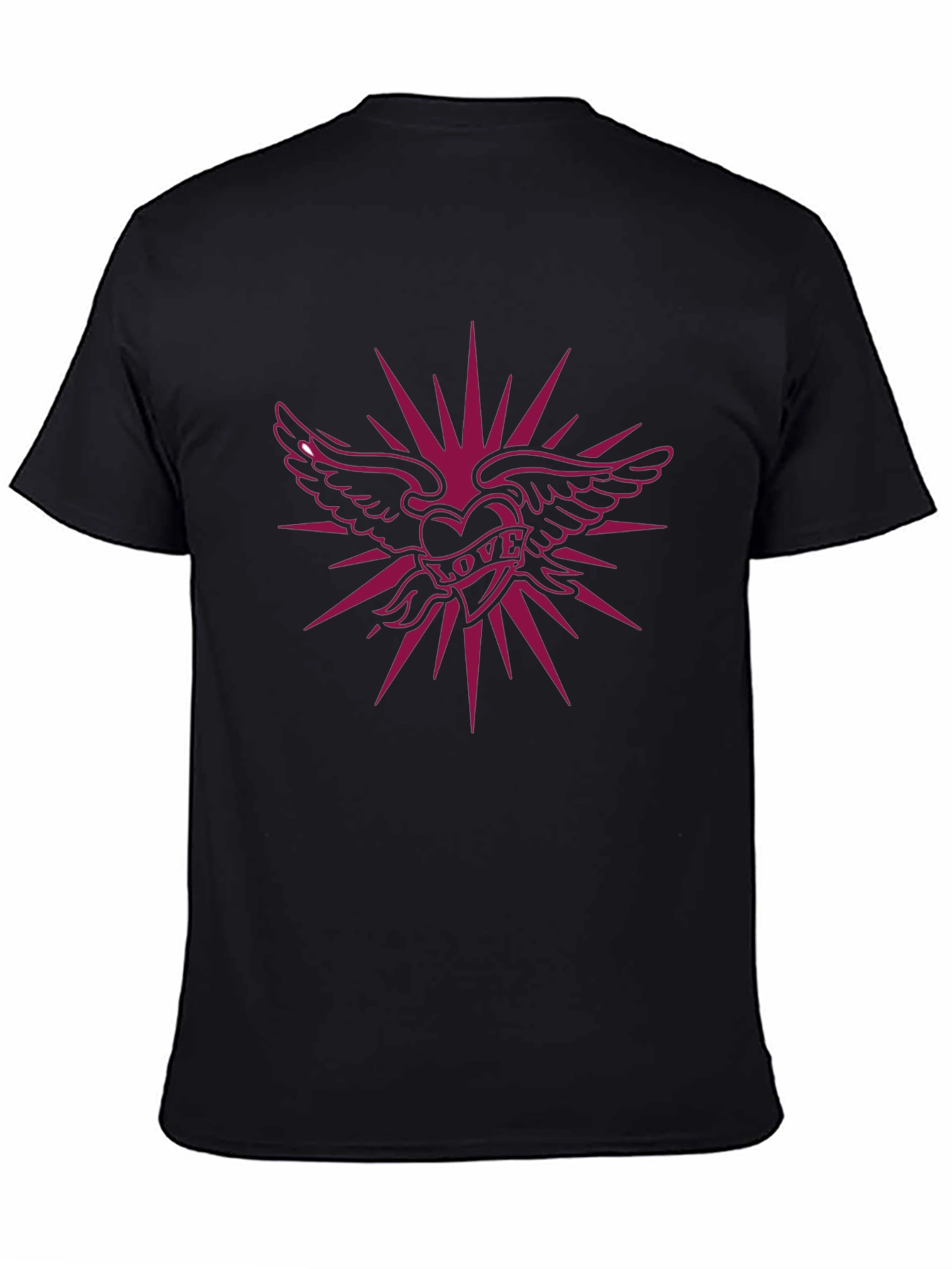 Winged Heart Love Tattoo Graphic T-Shirt