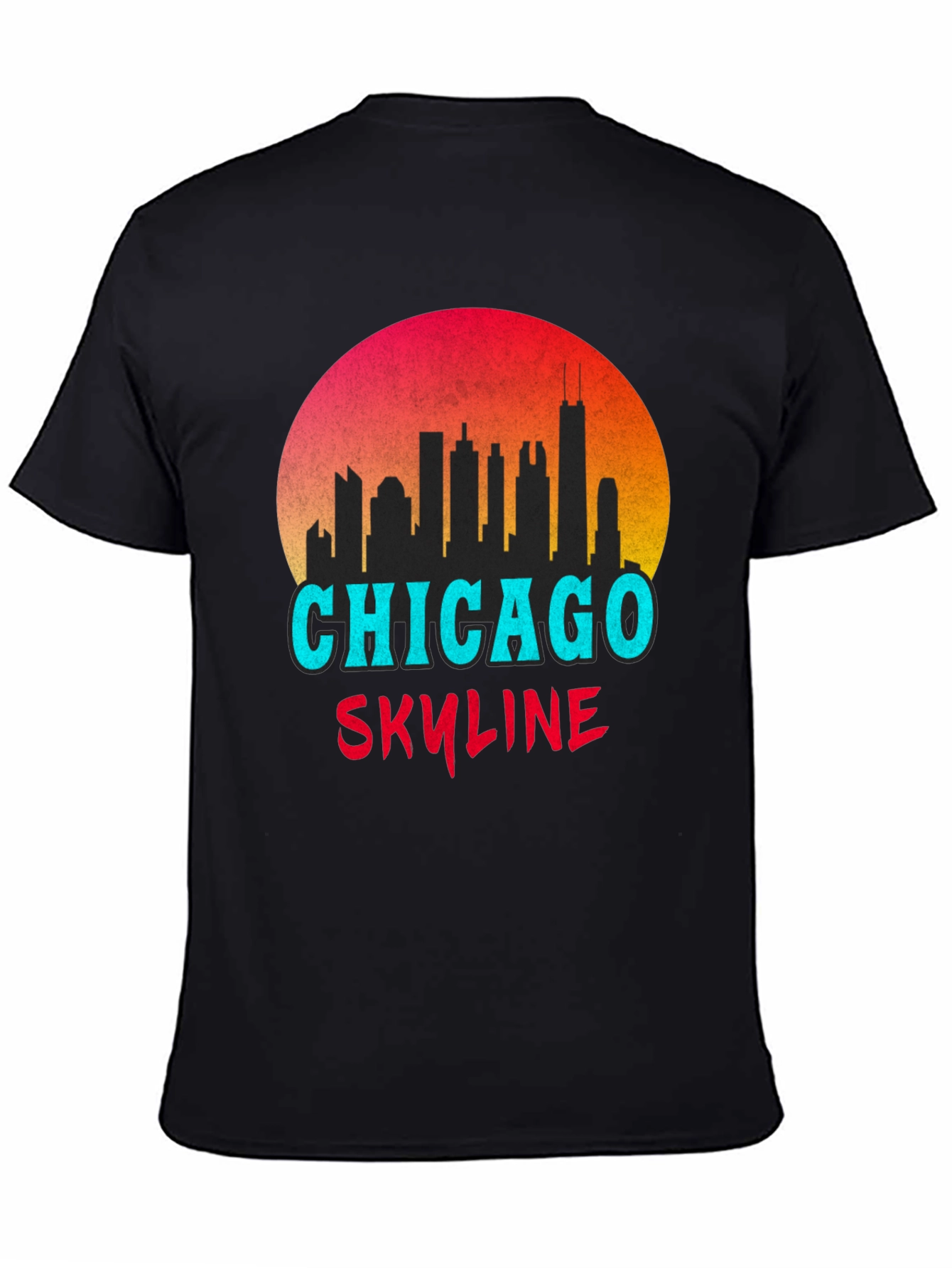 Chicago Skyline Graphic Tee - Retro Style