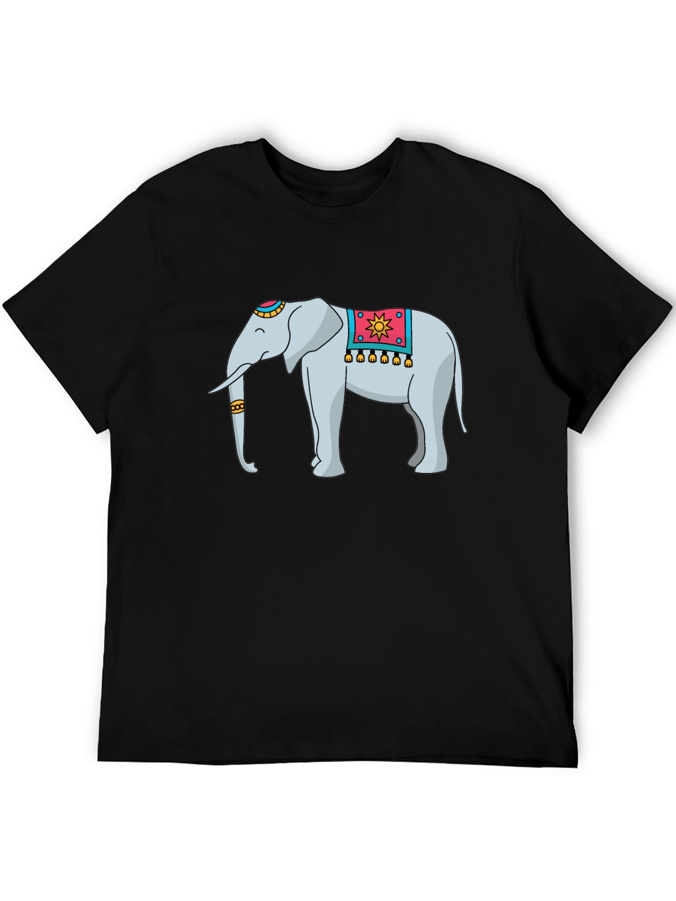 Elephant Graphic Tee - Black Cotton Blend