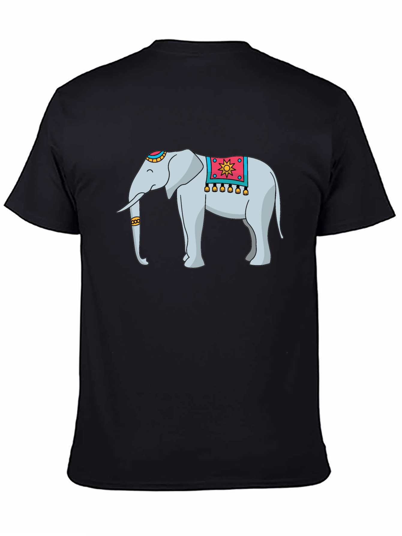 Elephant Graphic Tee - Black Cotton Blend