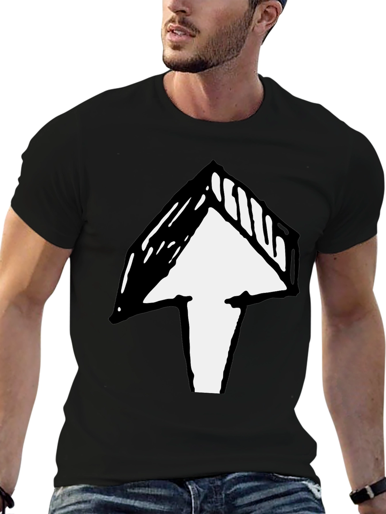 Arrow Graphic Black T-Shirt