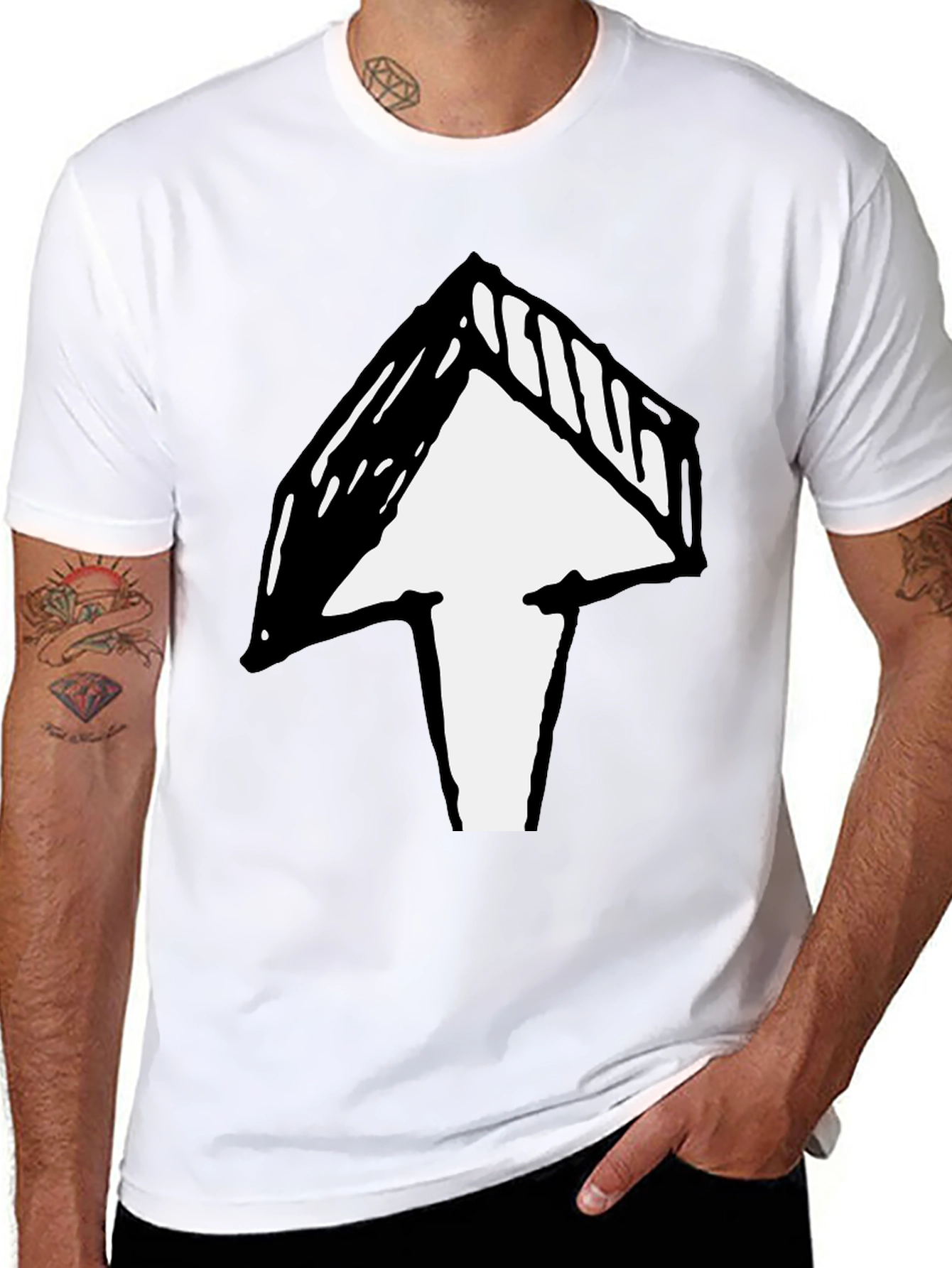 Arrow Graphic Black T-Shirt