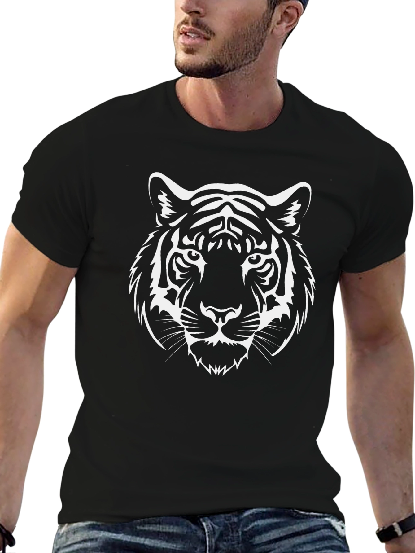 Cool Tiger Graphic Black T-Shirt