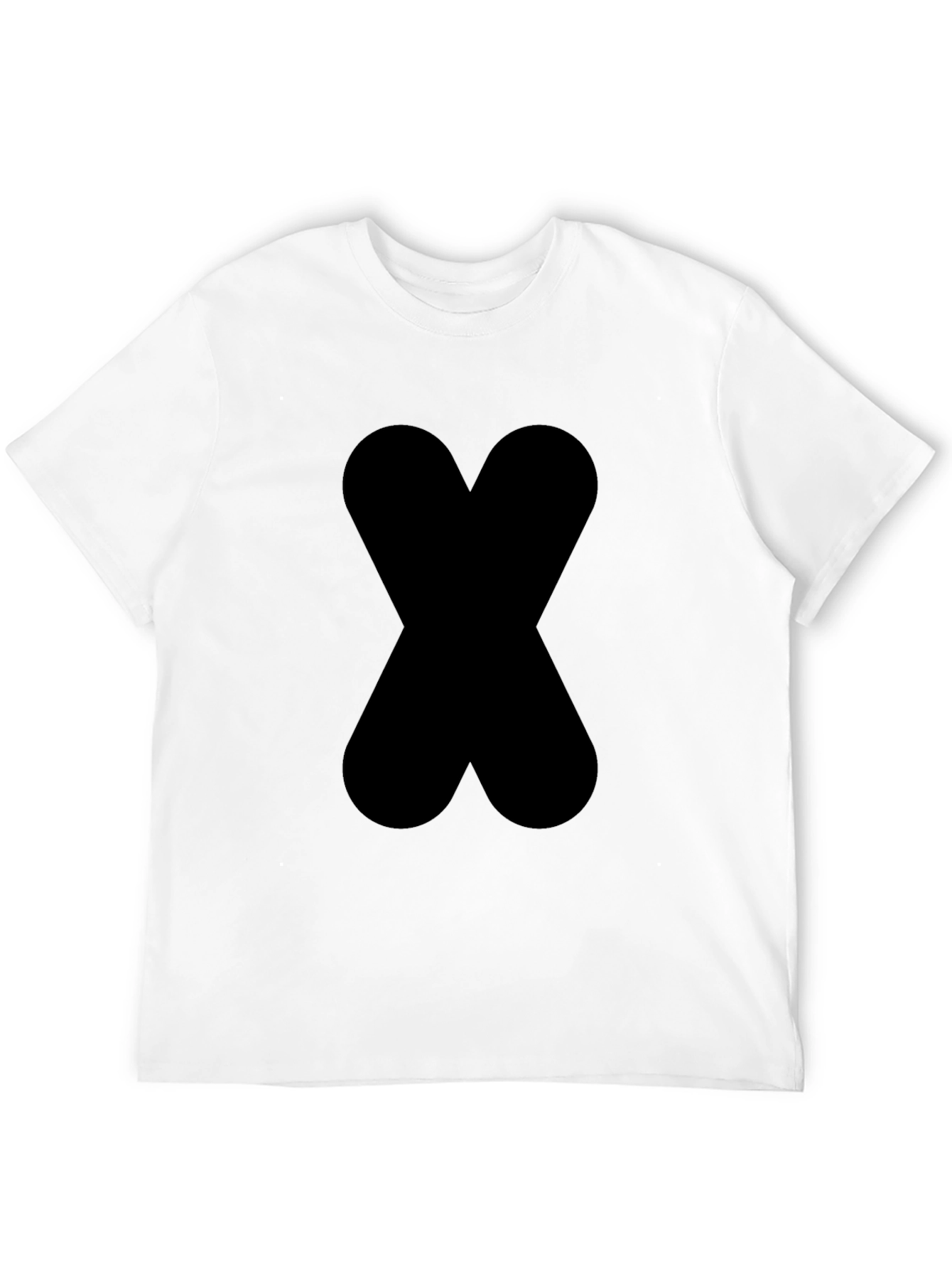 Bold Black X Graphic Tee - Modern Style