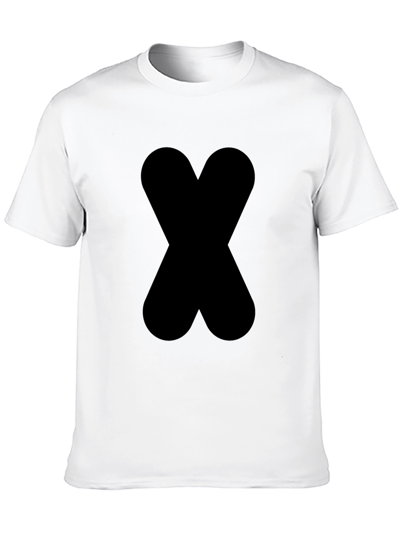 Bold Black X Graphic Tee - Modern Style