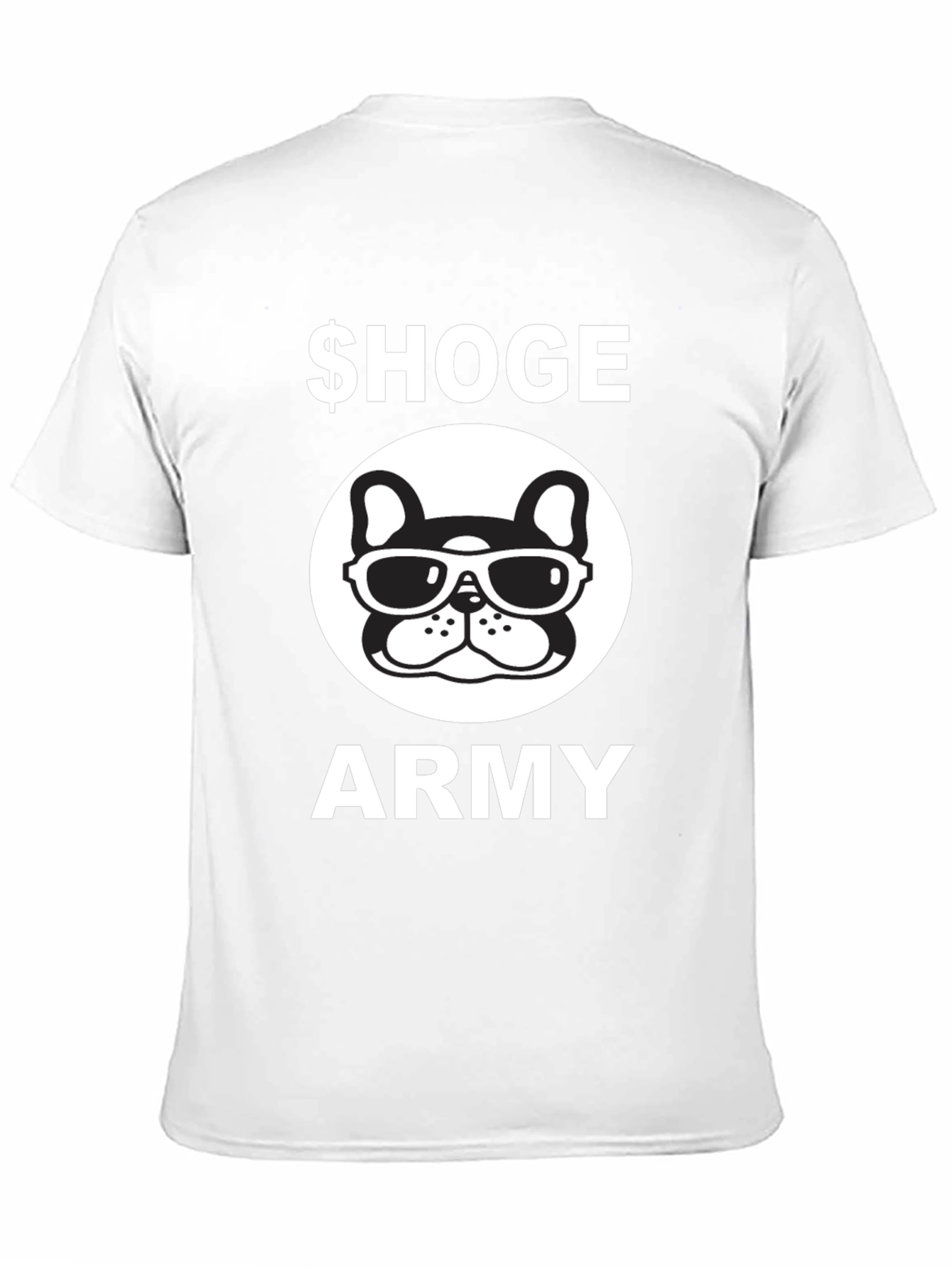 $Hoge Army Black Graphic Tee - Bulldog with Sunglasses