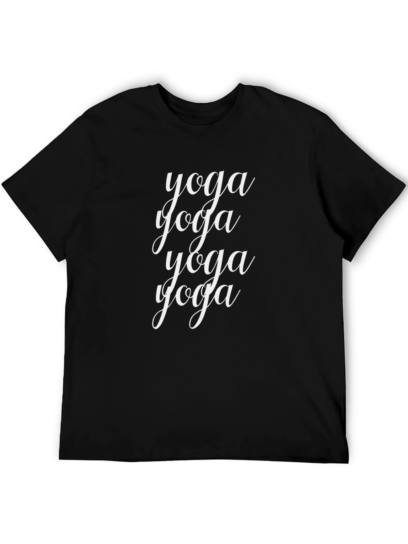 Yoga Text Graphic Black T-Shirt