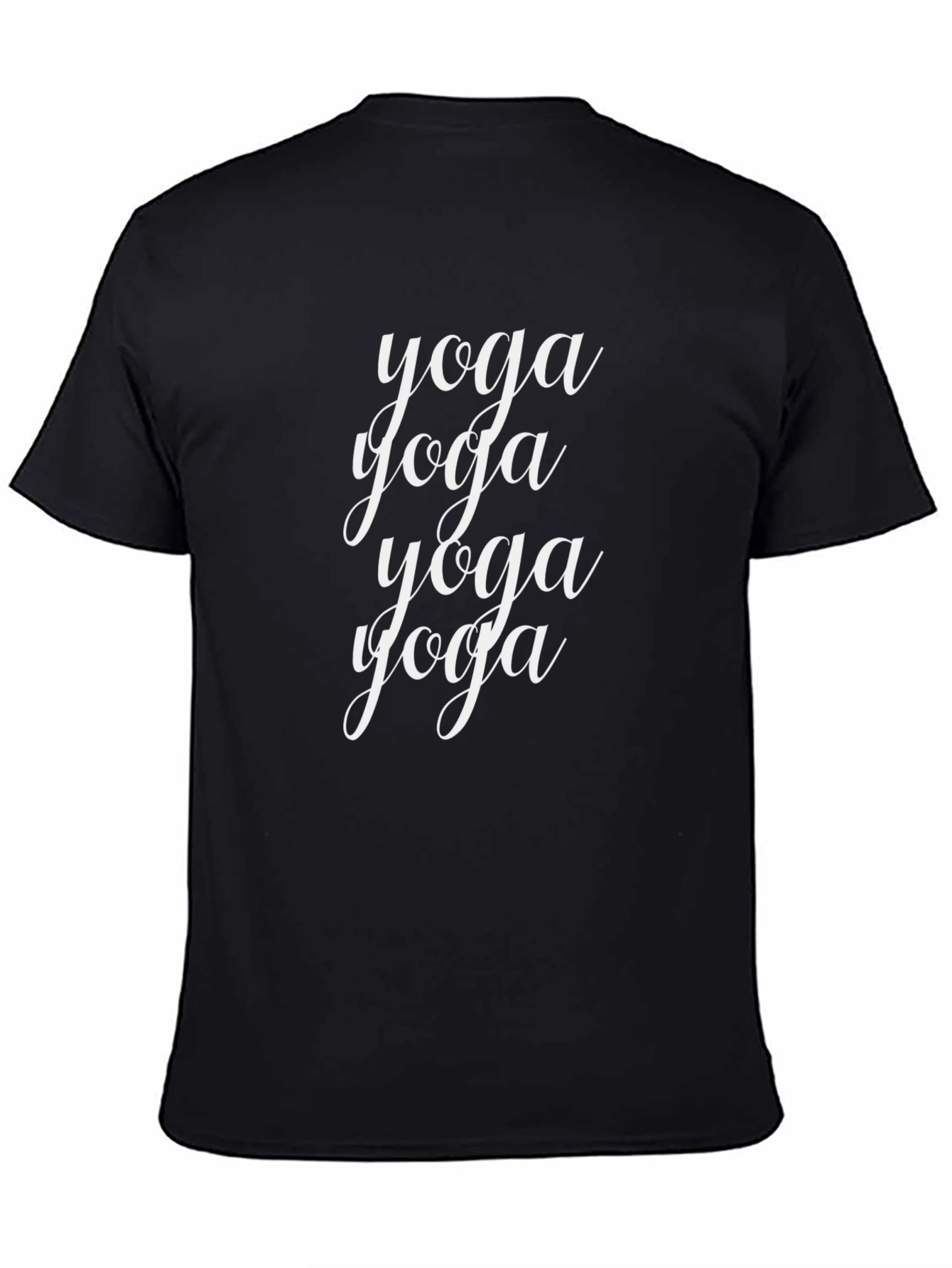 Yoga Text Graphic Black T-Shirt