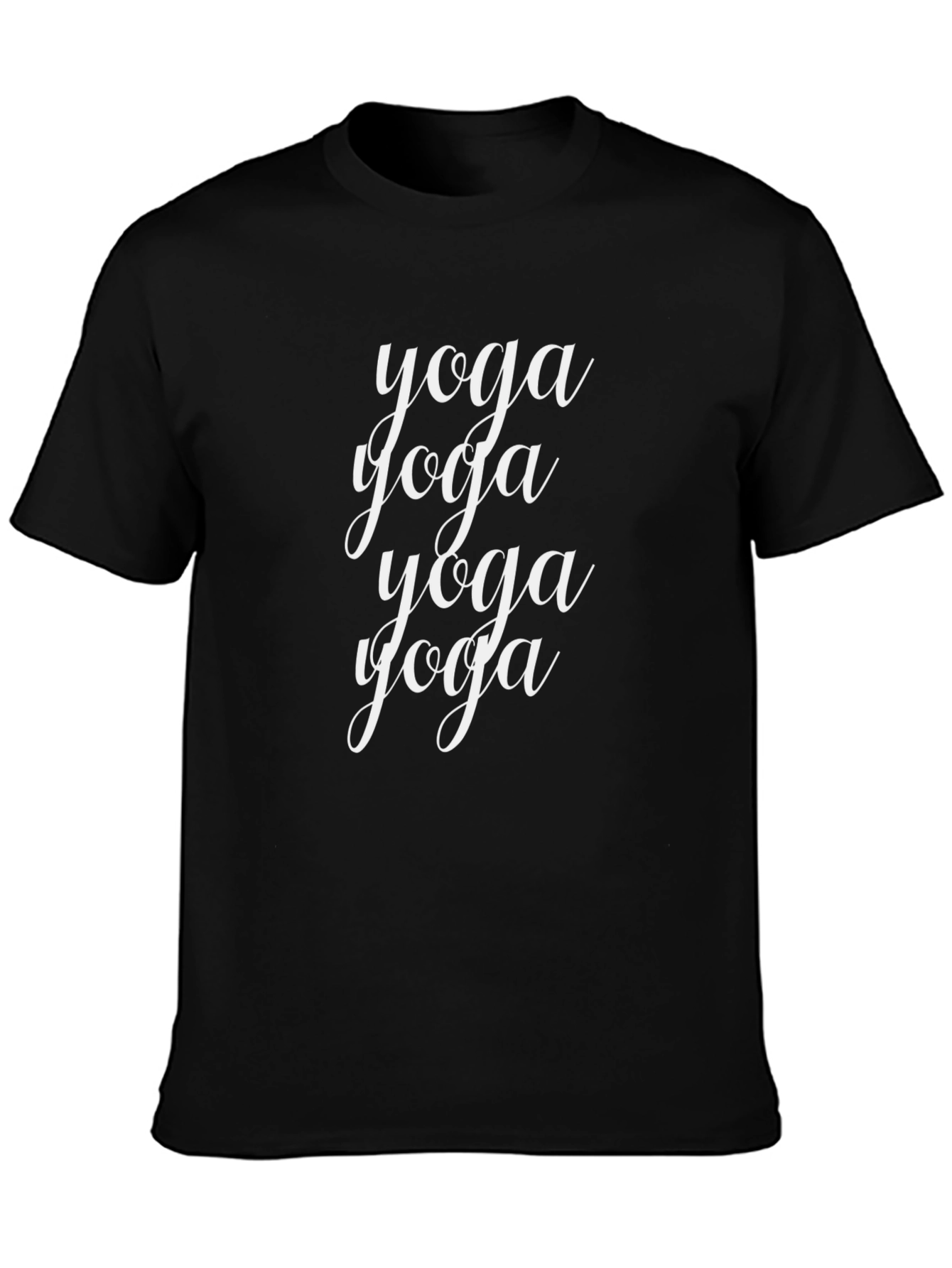 Yoga Text Graphic Black T-Shirt