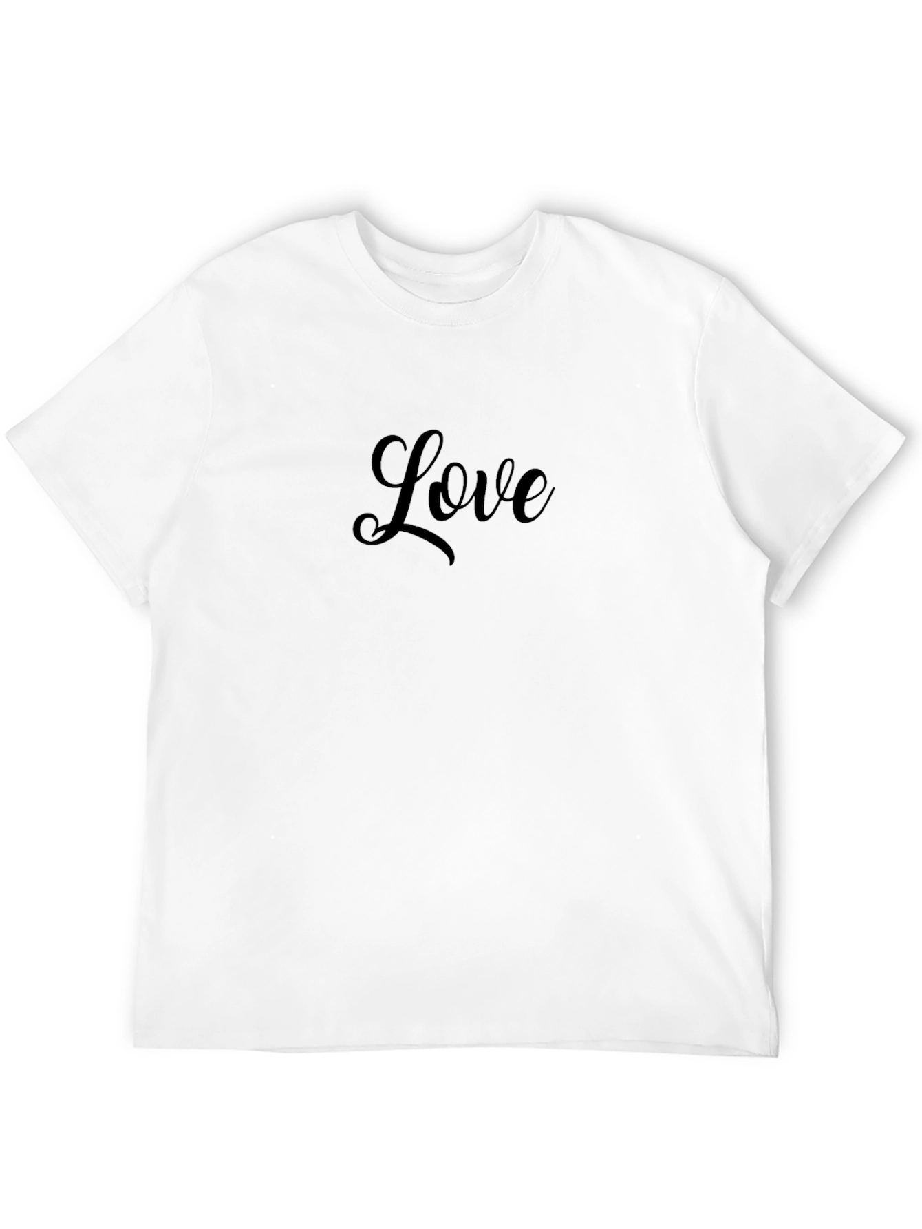 Love Script Black T-Shirt - Stylish and Comfortable