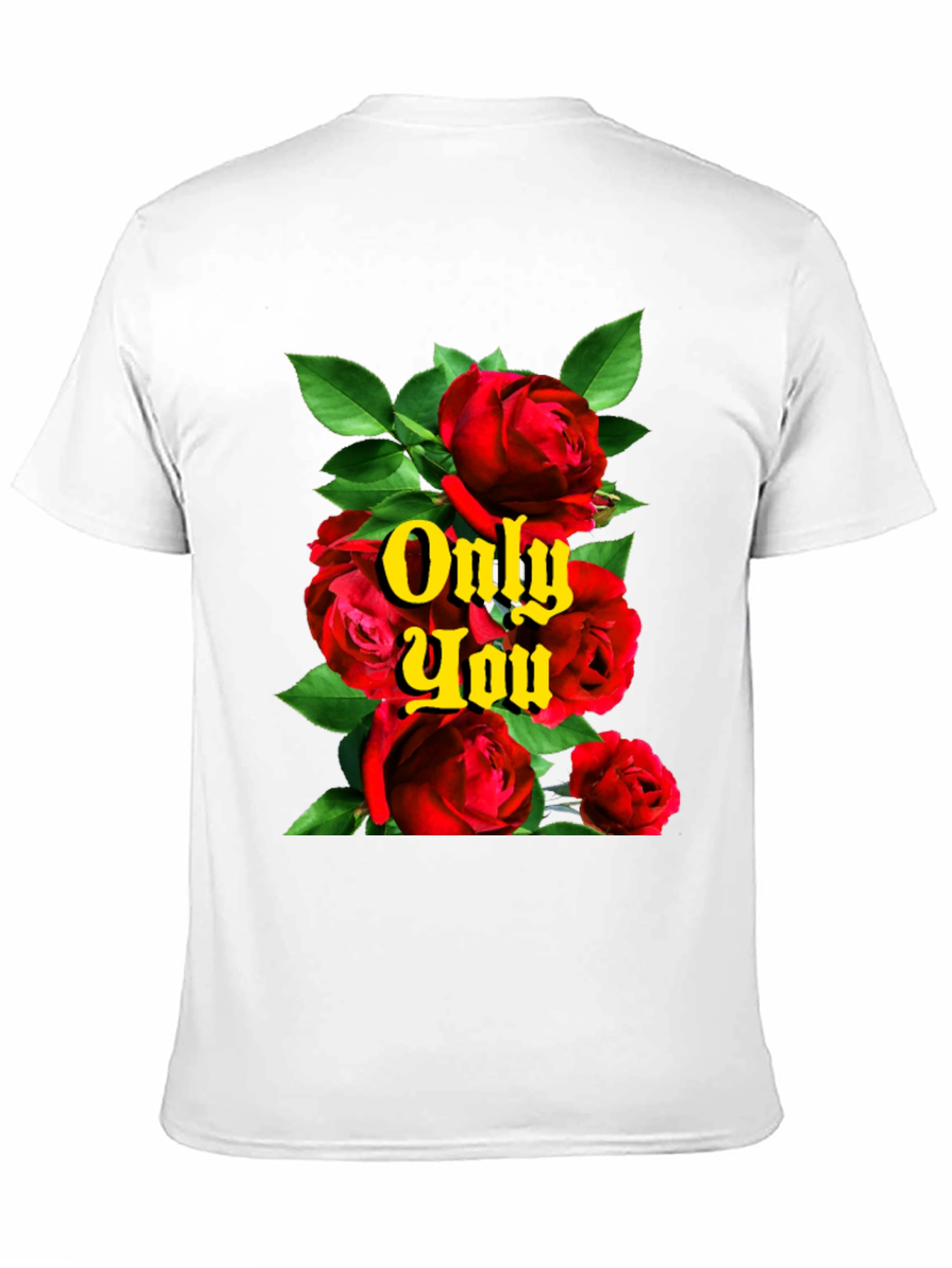 Roses Only You Graphic Black T-Shirt
