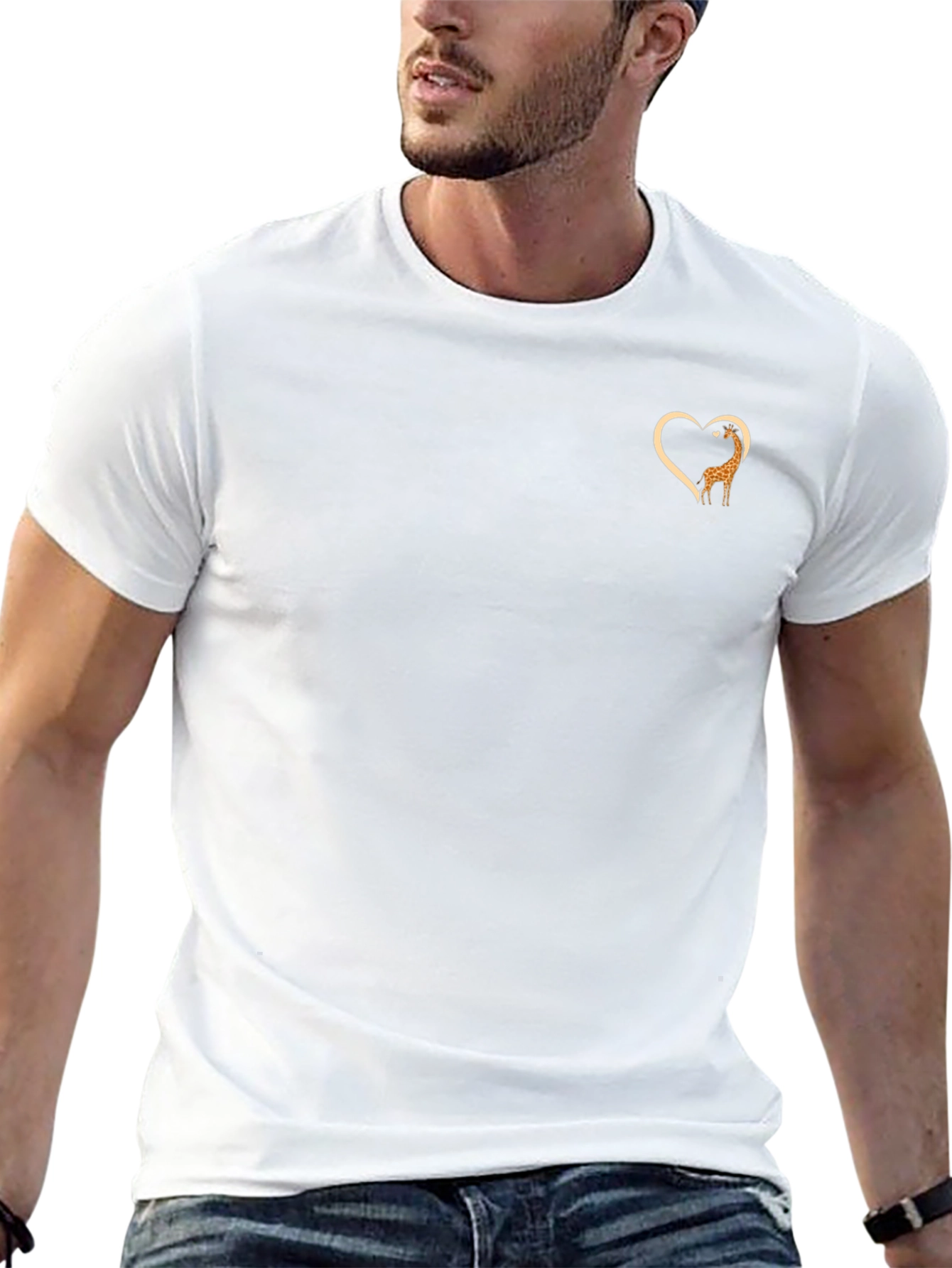 Giraffe Heart T-Shirt - Trendy Animal Lover Tee