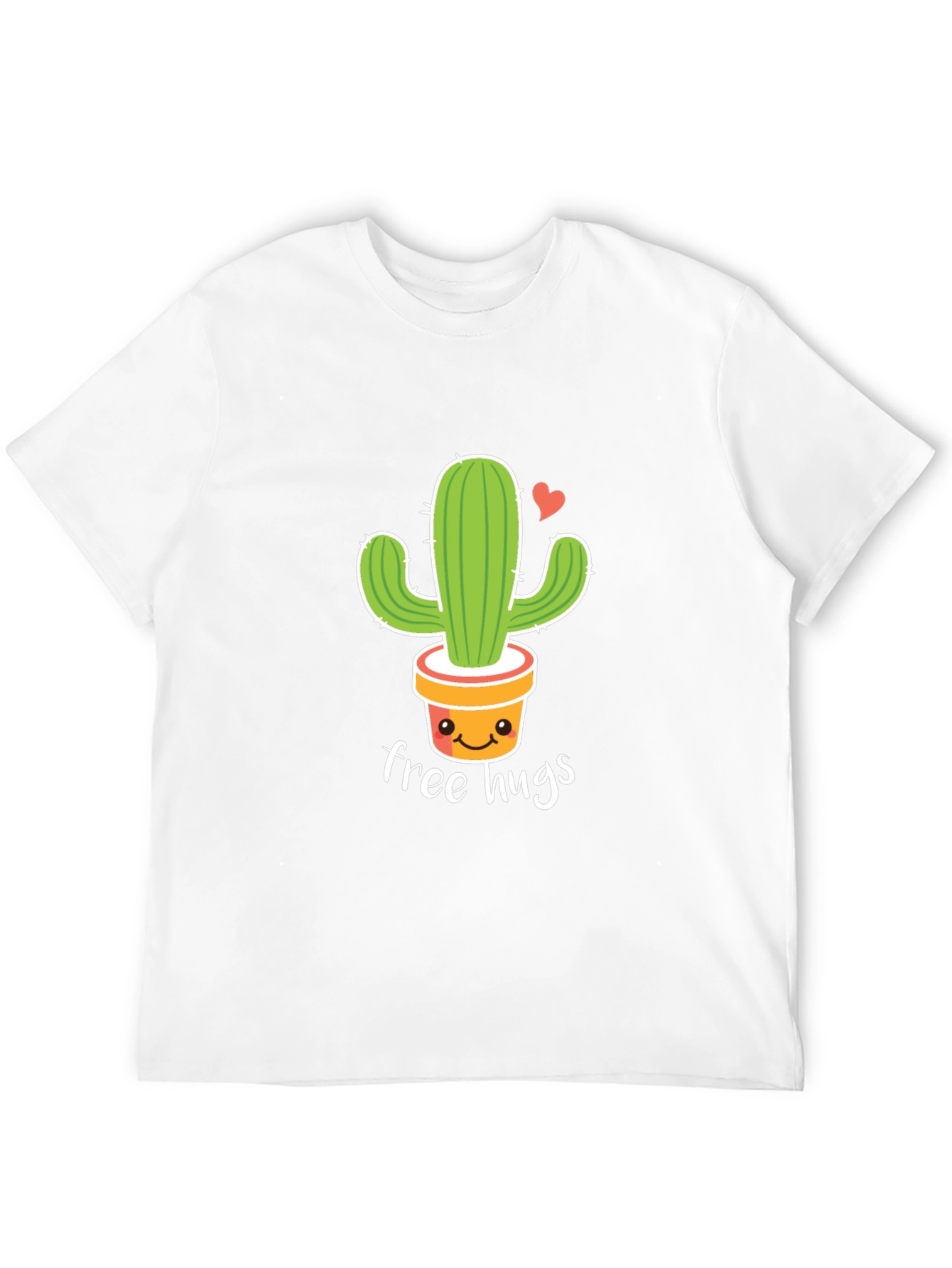 Cute Cactus Free Hugs Graphic T-Shirt