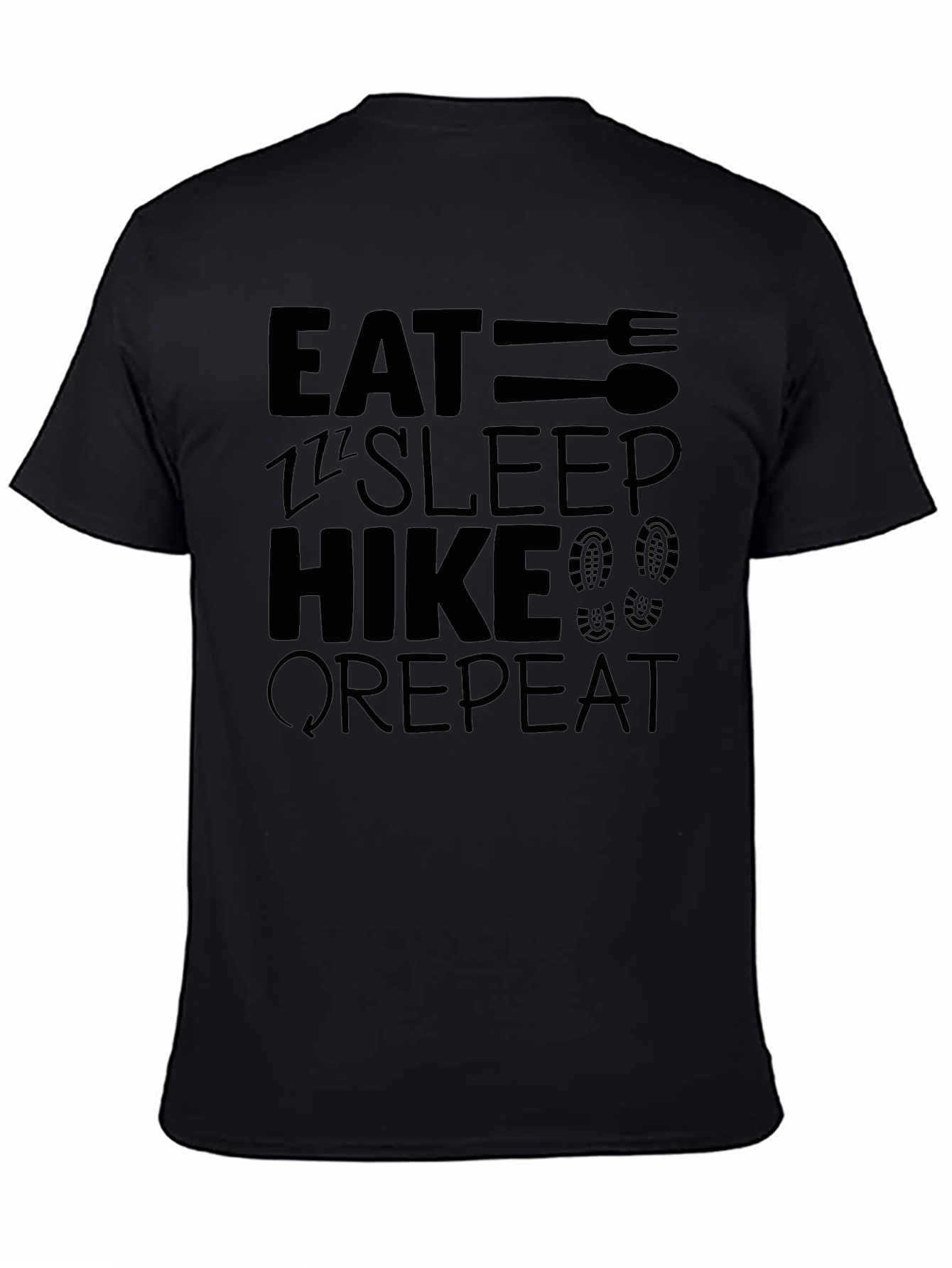 Eat Sleep Hike Repeat Black T-Shirt