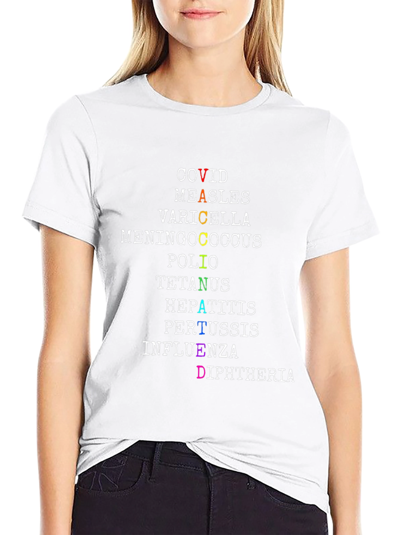 Vaccinated Diseases T-Shirt - Black