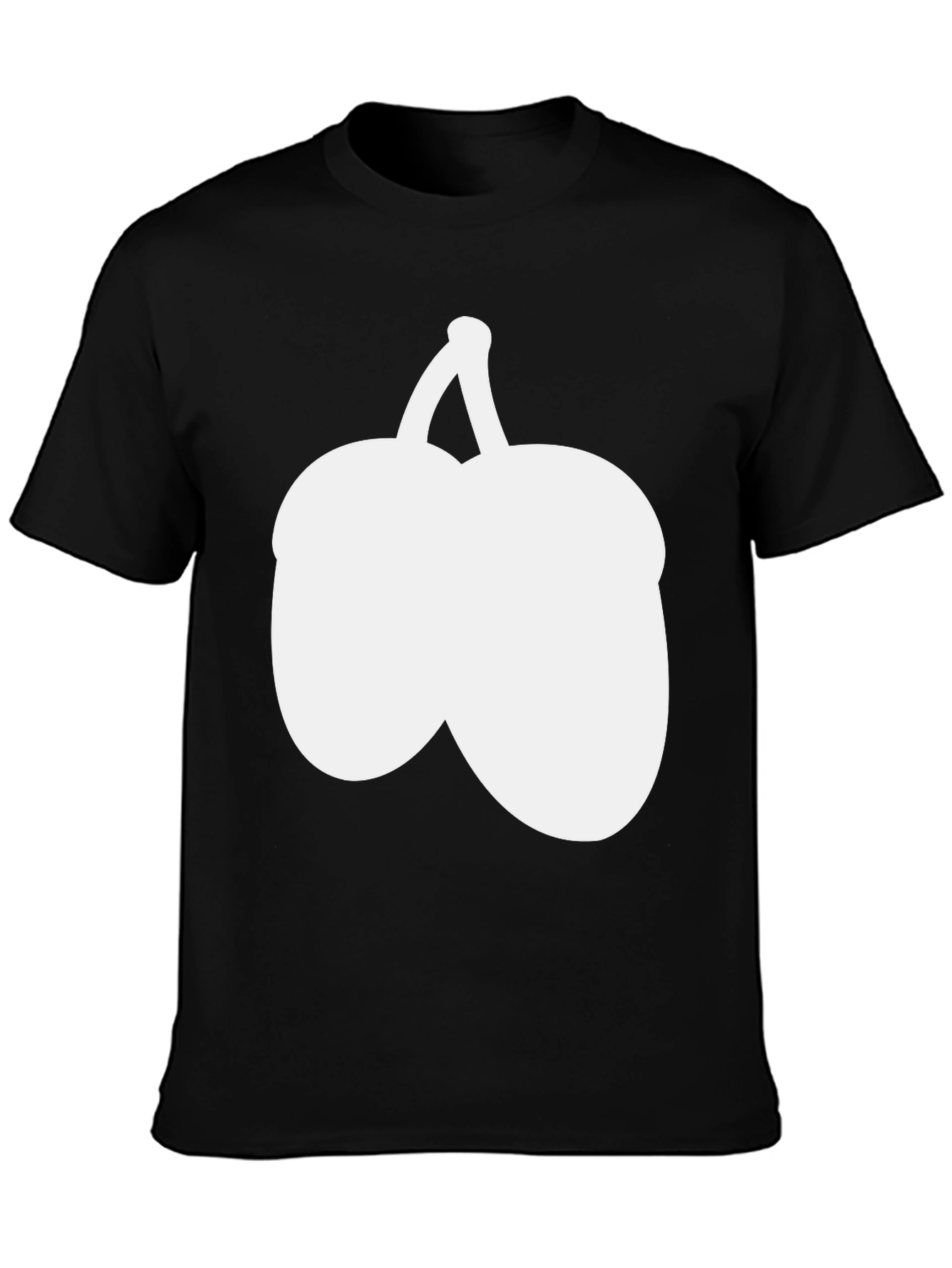 Novelty Fruit Graphic Tee - Black Cotton Blend