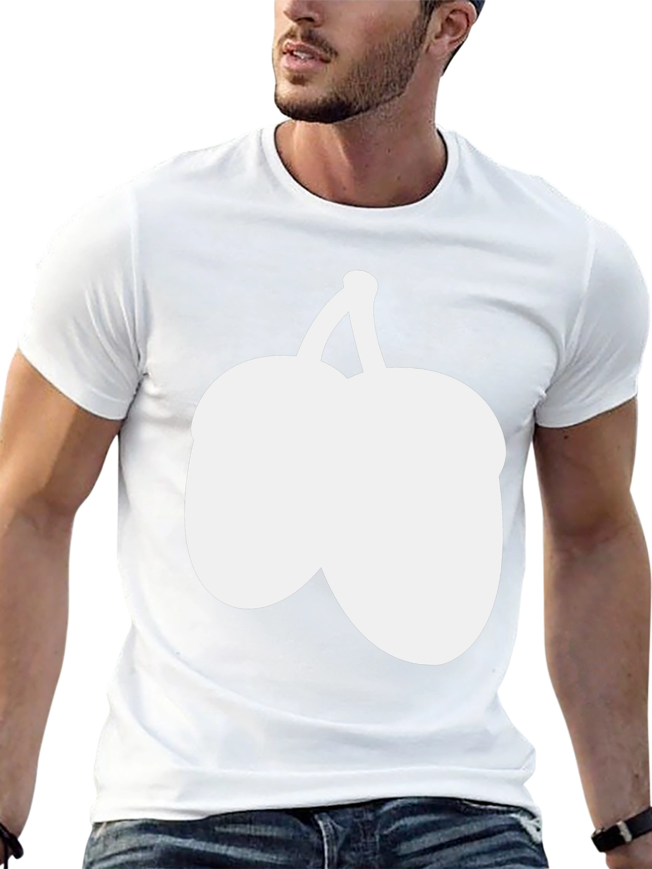 Novelty Fruit Graphic Tee - Black Cotton Blend
