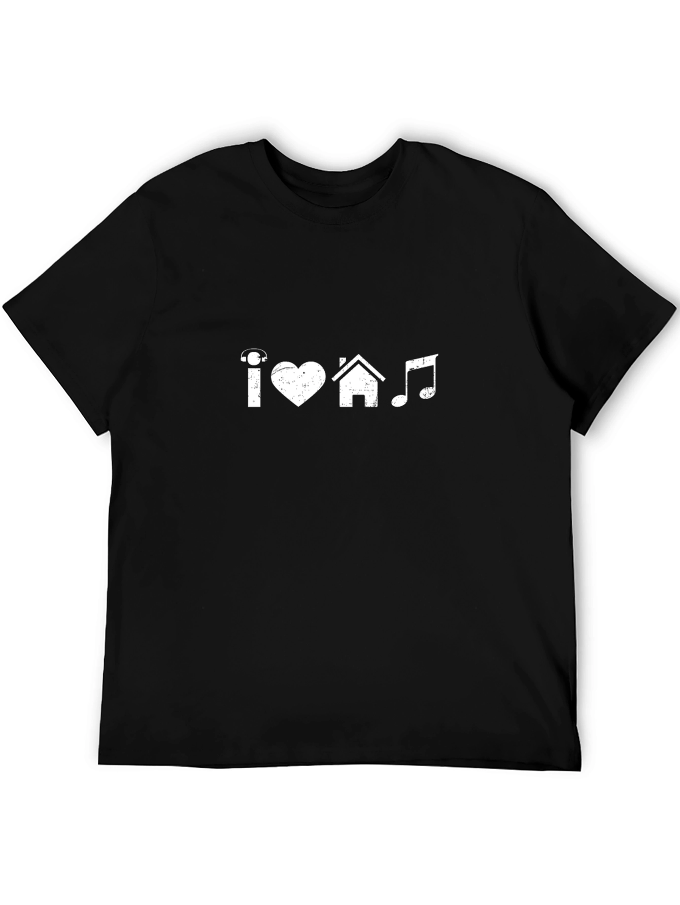 I Love House Music T-Shirt - Black Cotton Tee
