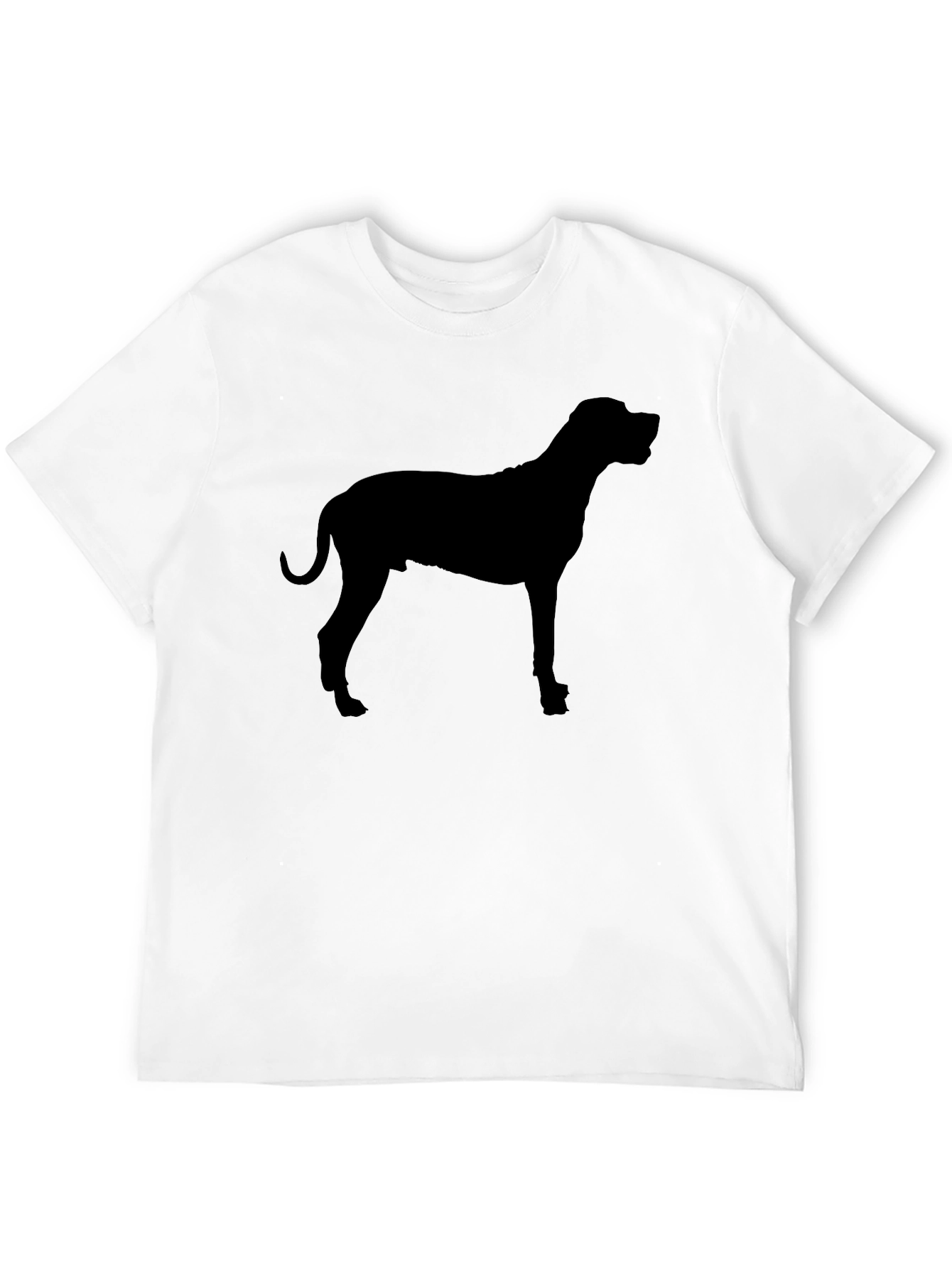 Dog Silhouette Graphic Black T-Shirt
