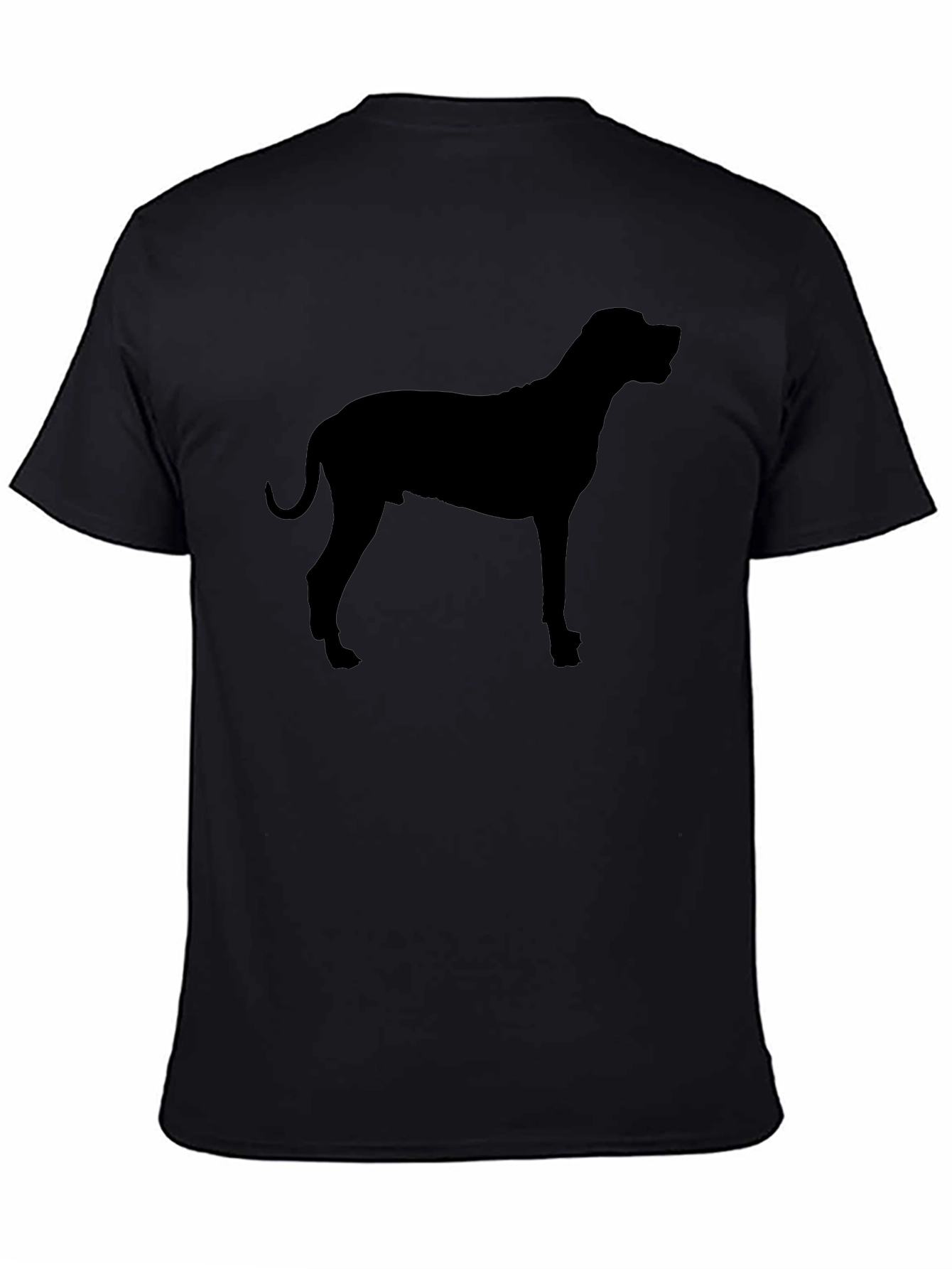 Dog Silhouette Graphic Black T-Shirt