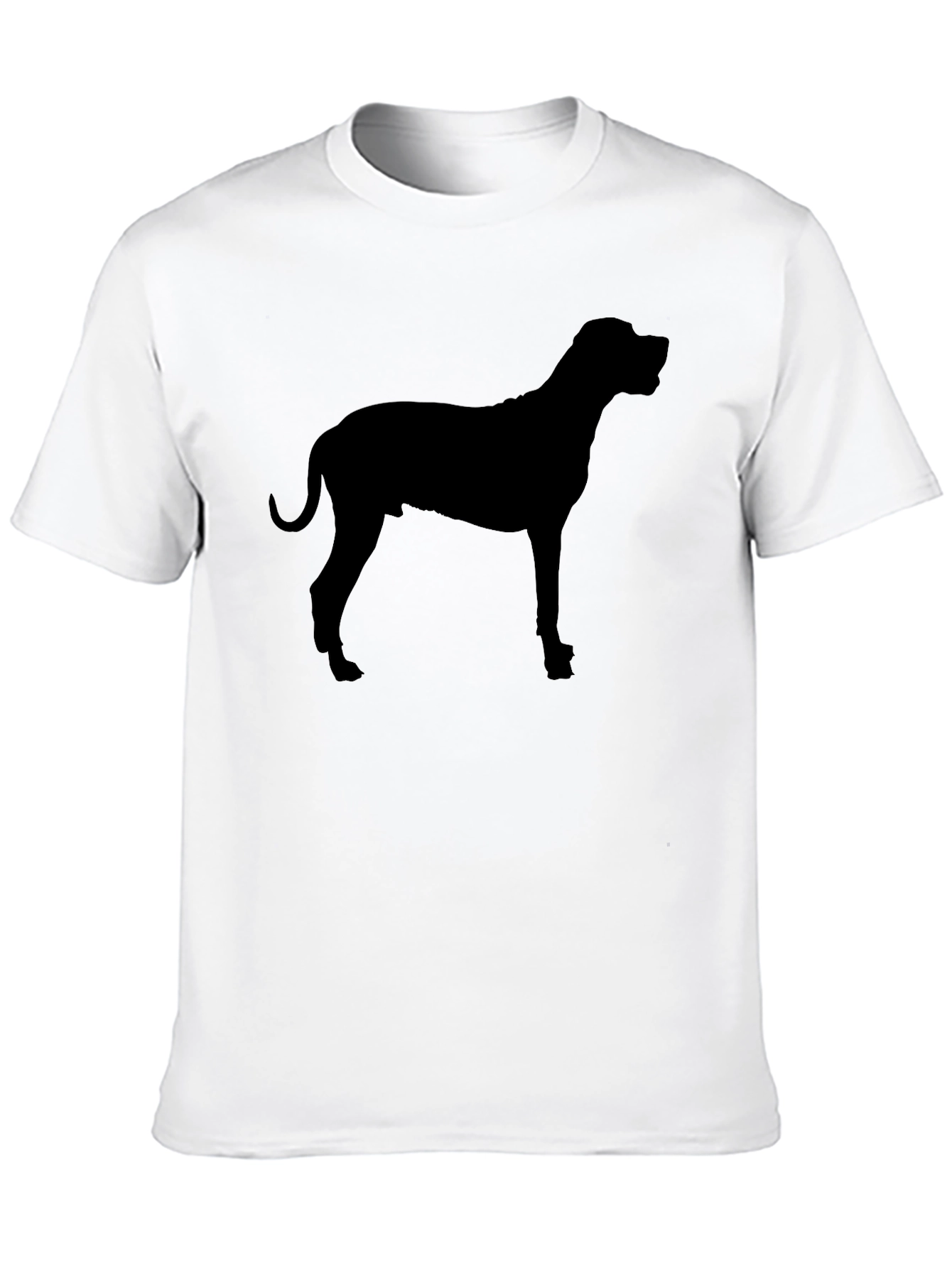 Dog Silhouette Graphic Black T-Shirt