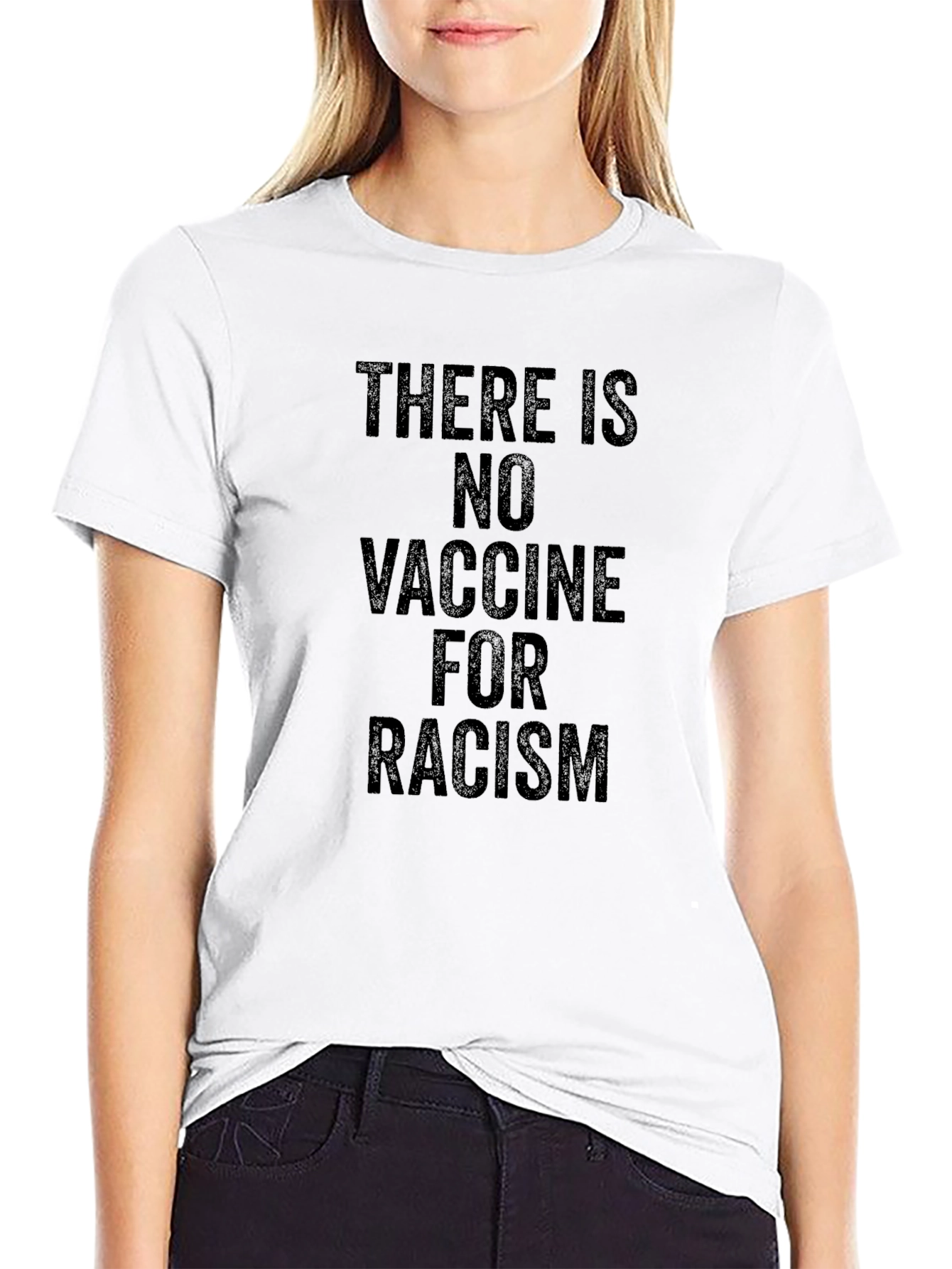 No Vaccine for Racism T-Shirt - Black