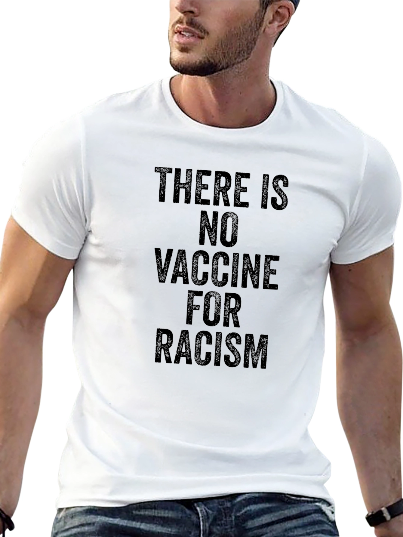 No Vaccine for Racism T-Shirt - Black