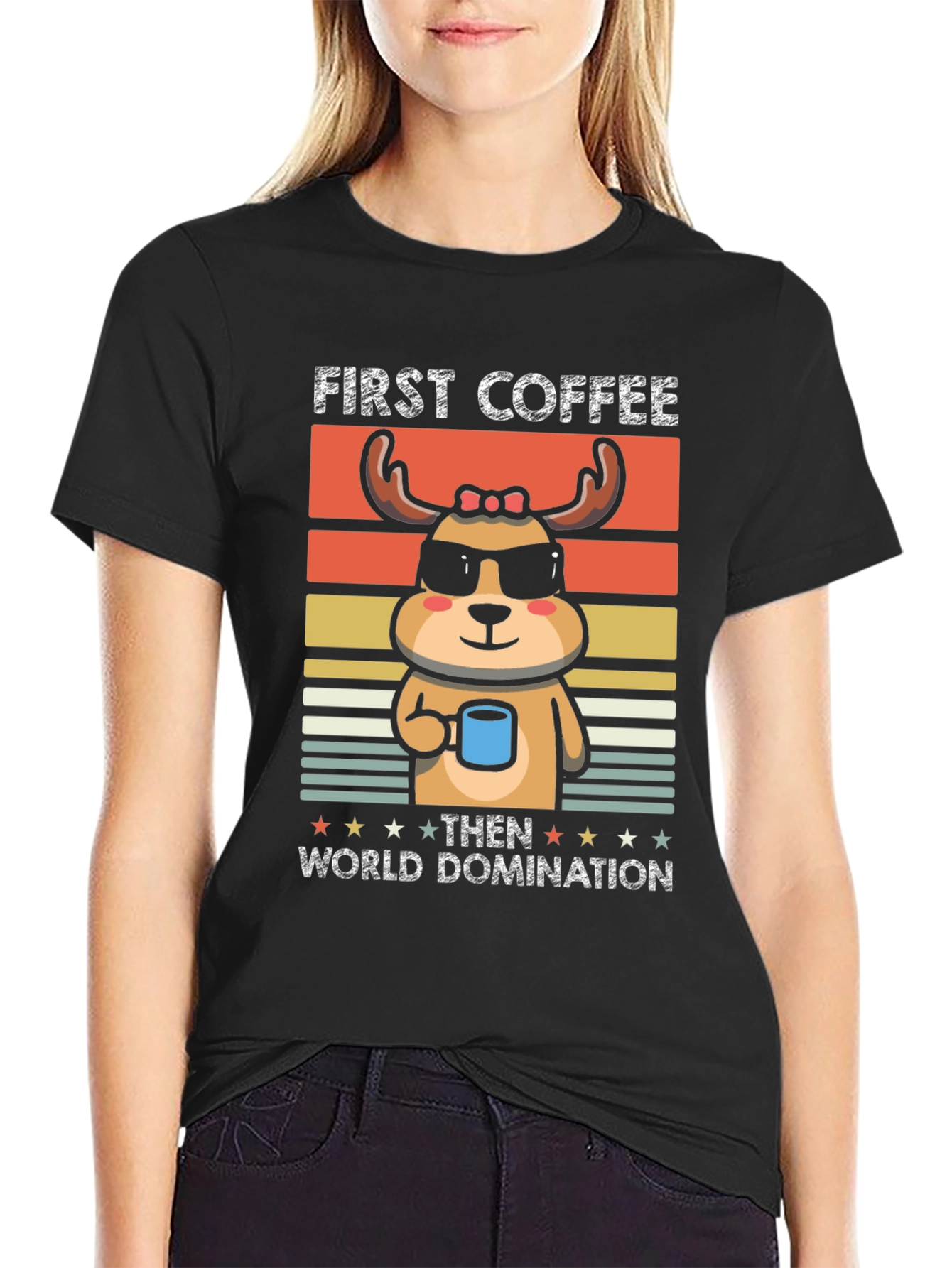 First Coffee Then World Domination T-Shirt
