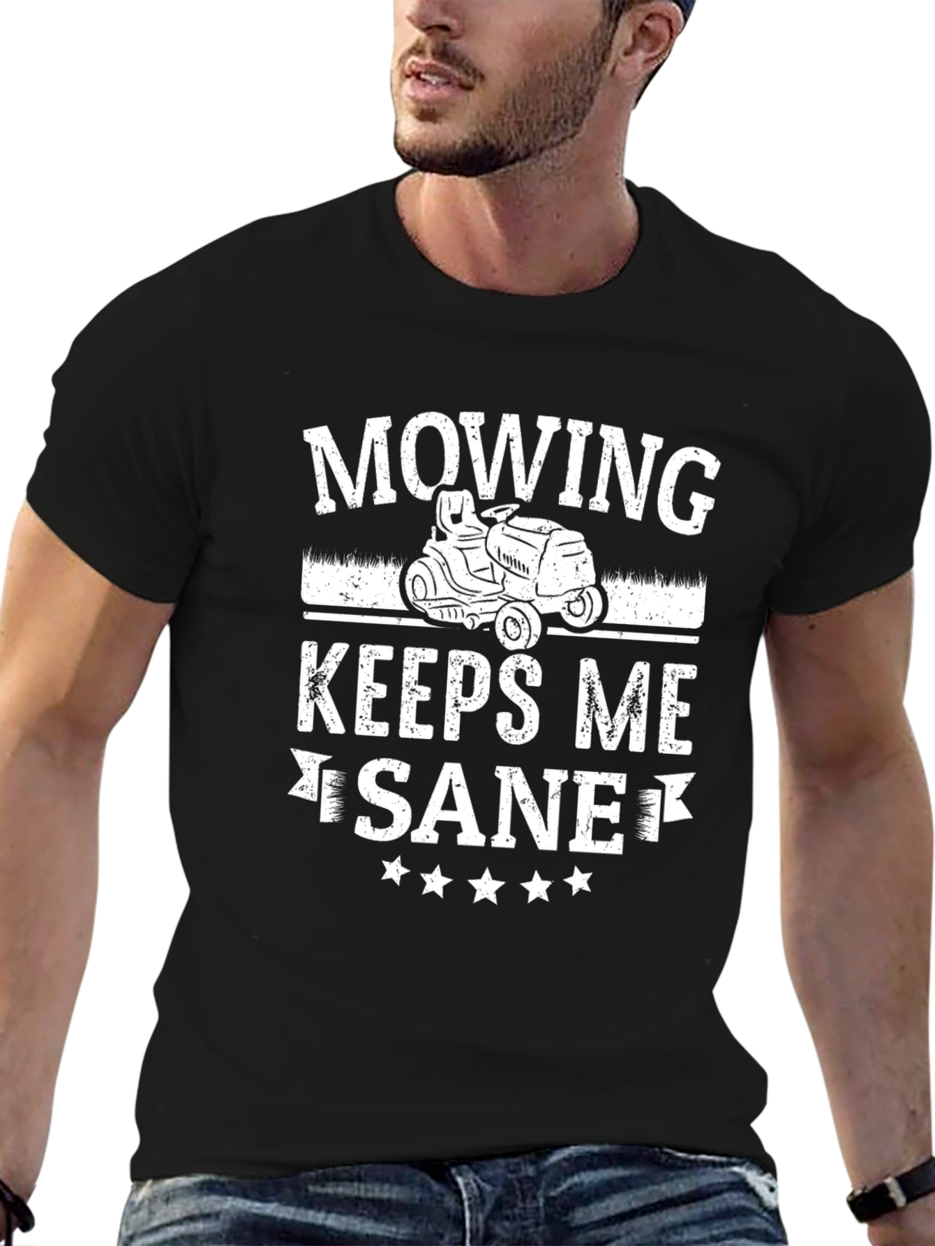 Mowing Keeps Me Sane T-Shirt Lawn Care Tee