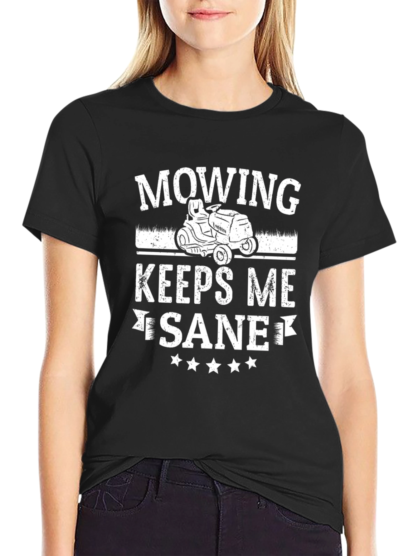 Mowing Keeps Me Sane T-Shirt Lawn Care Tee