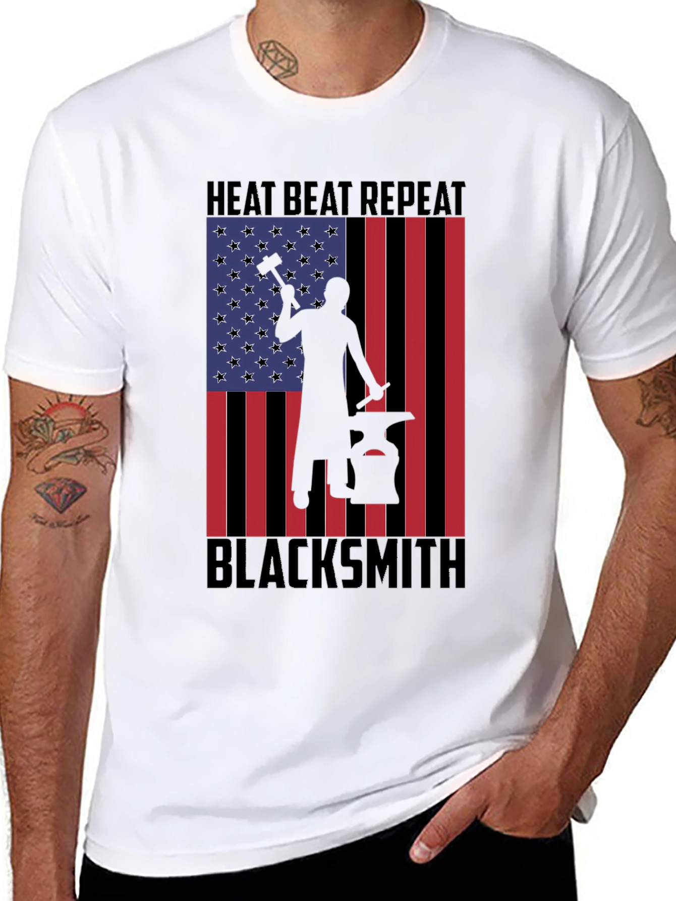 Blacksmith American Flag Graphic Tee