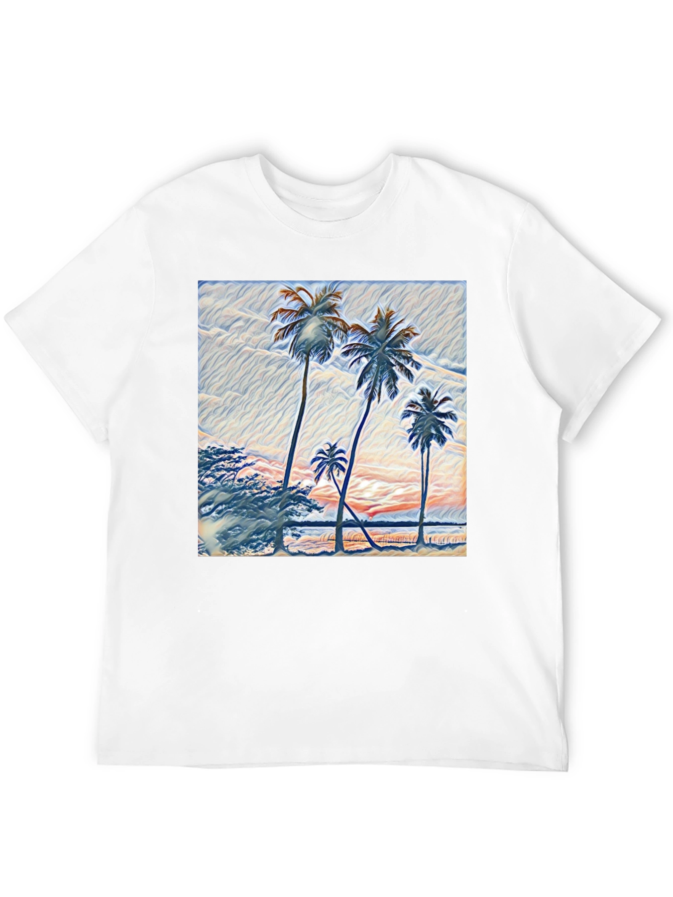 Palm Tree Graphic Black T-Shirt