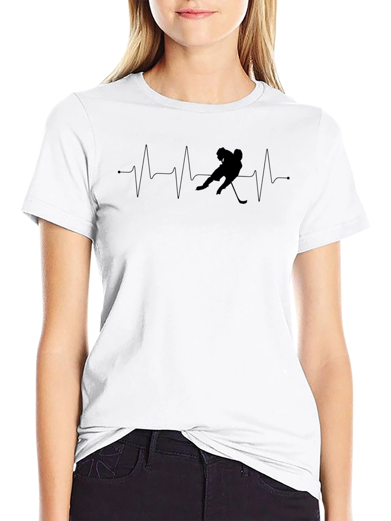 Hockey Heartbeat T-Shirt - Sport Fan Tee