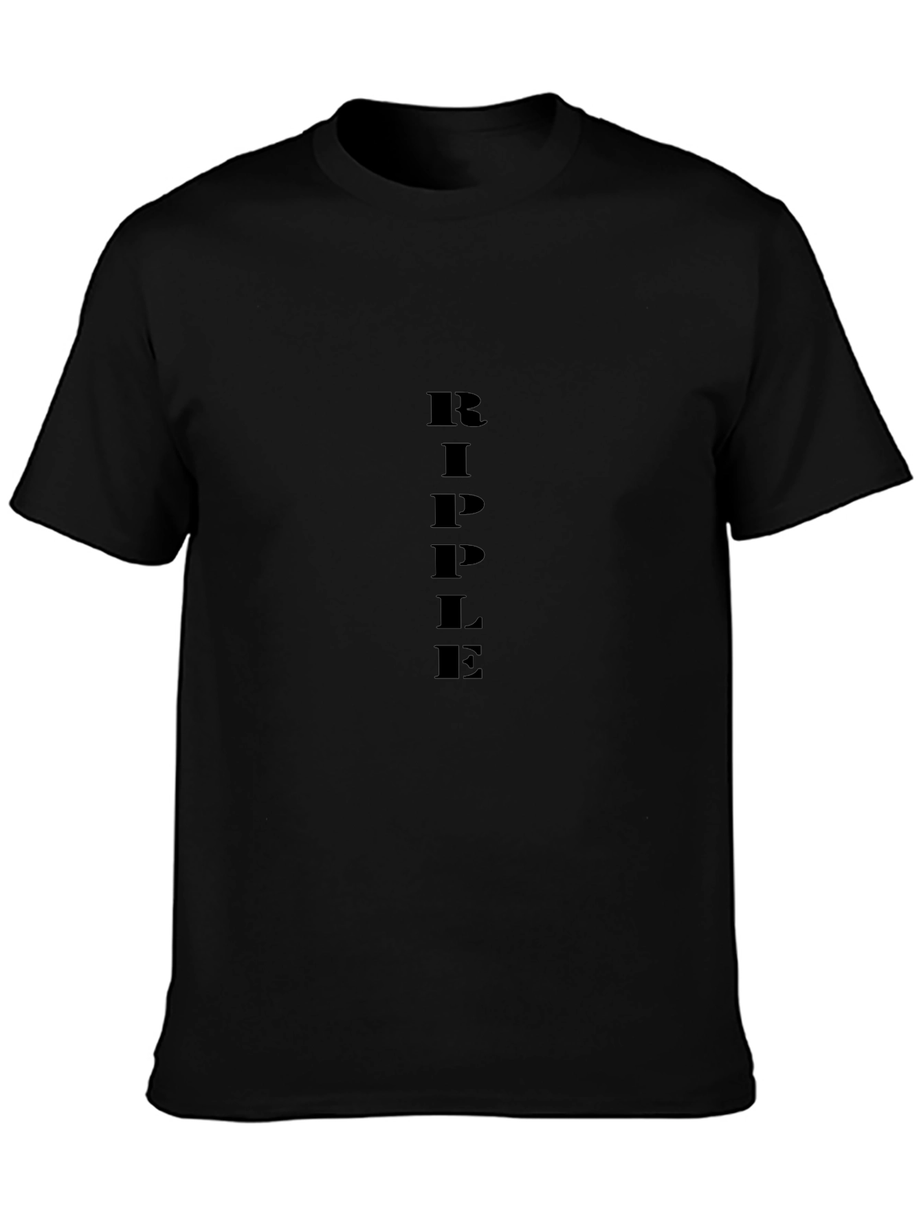 Ripple Black T-Shirt Casual Wear