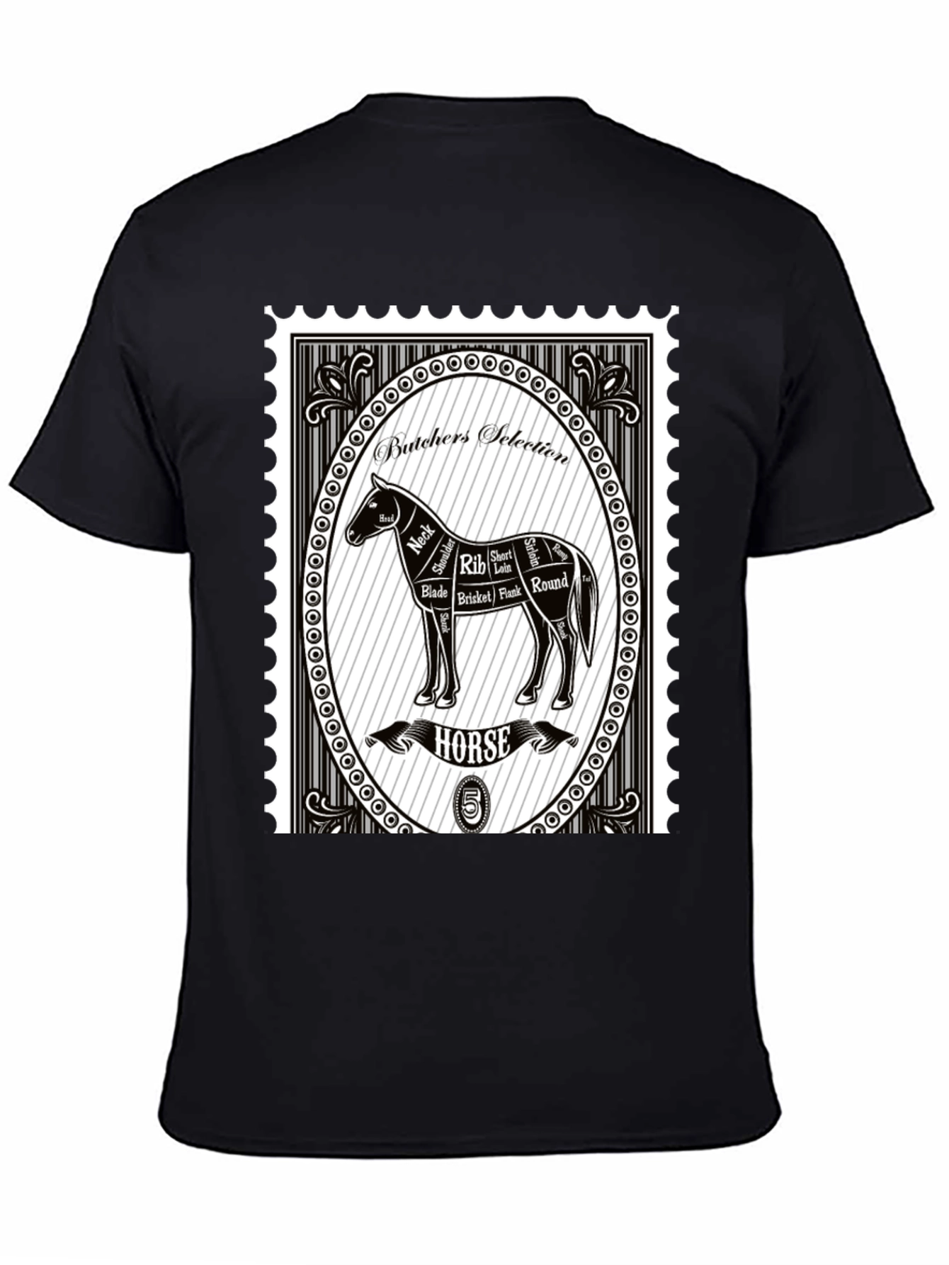 Butcher Horse Stamp T-Shirt - Unique Graphic Tee