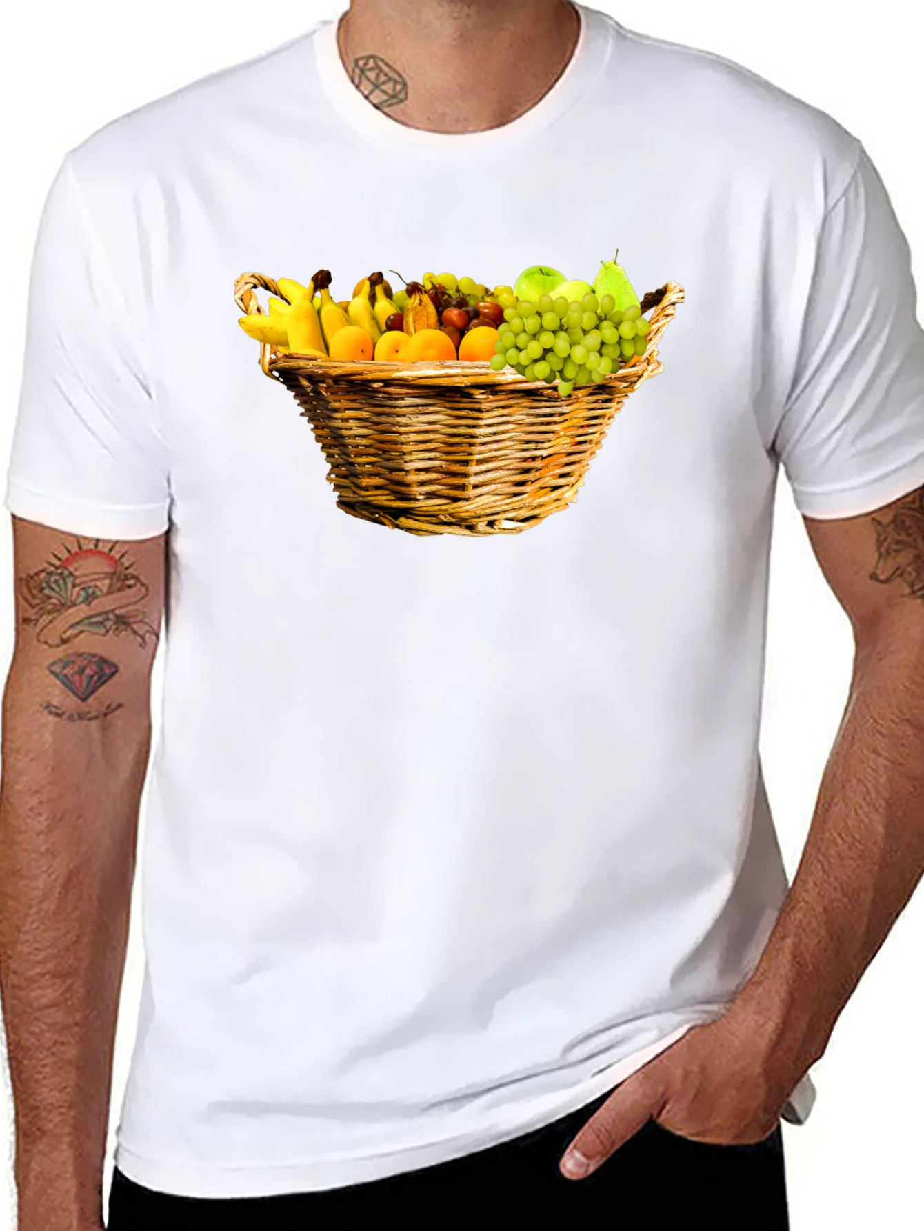 Fruit Basket Graphic Tee - Stylish Cotton Comfort