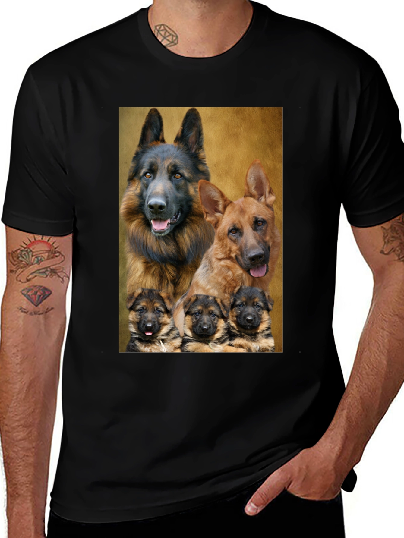 German Shepherd Family T-Shirt - Dog Lover Tee