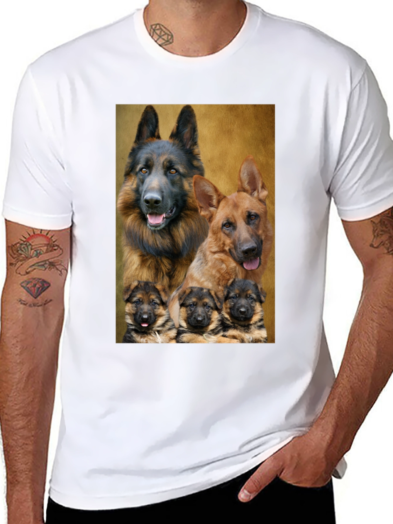 German Shepherd Family T-Shirt - Dog Lover Tee