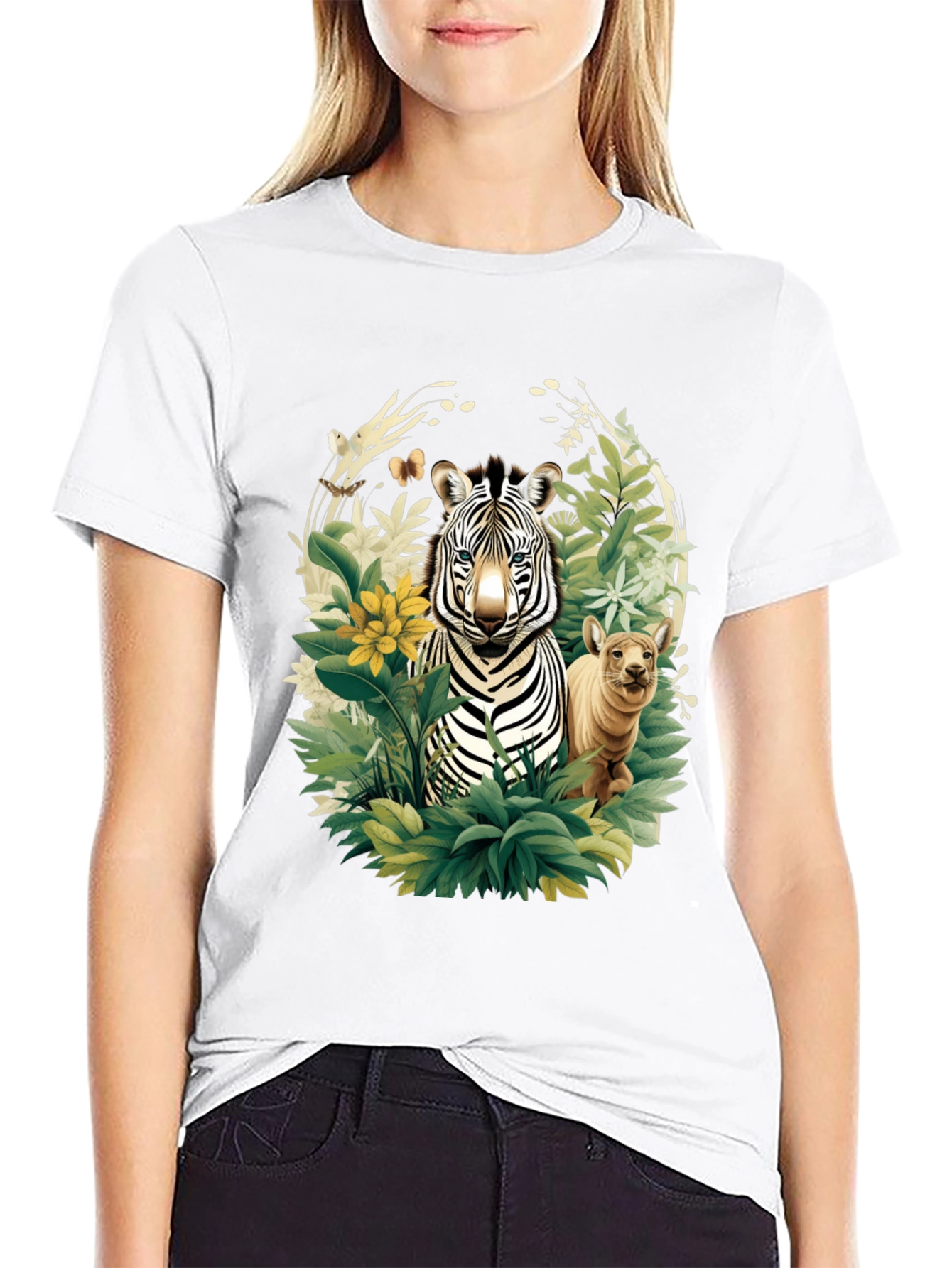 Zebra & Cub Wildlife T-Shirt - Unique Animal Design