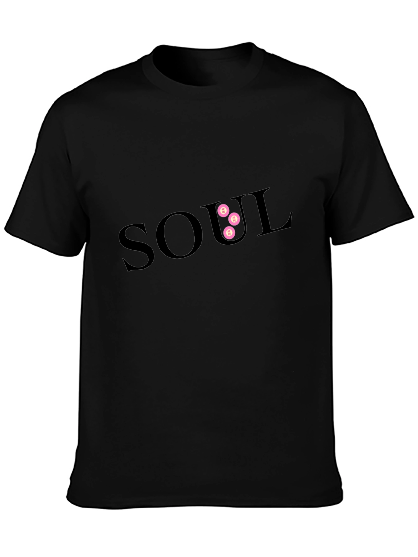 SOUL Graphic Print Mens Black T-Shirt