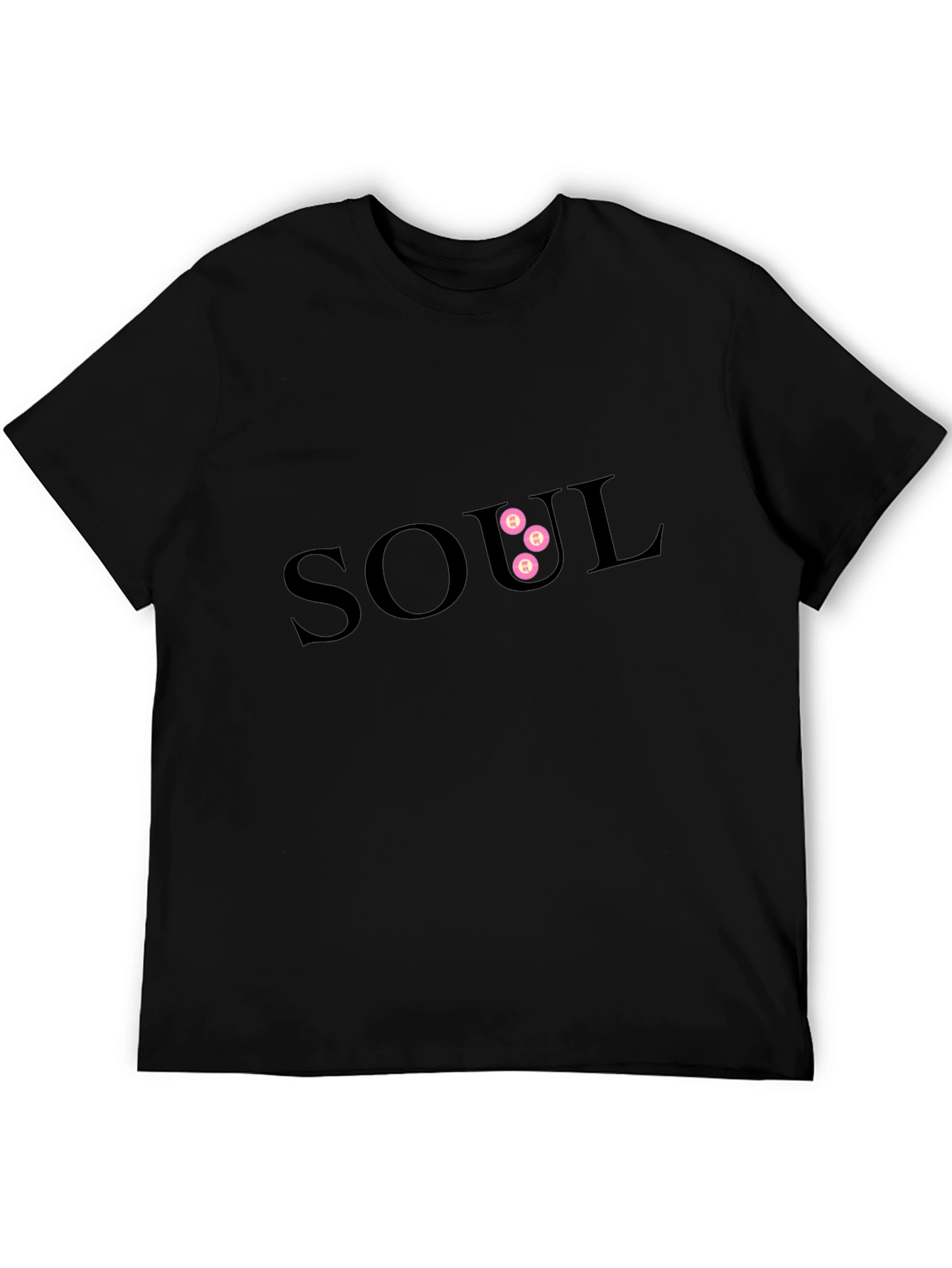 SOUL Graphic Print Mens Black T-Shirt