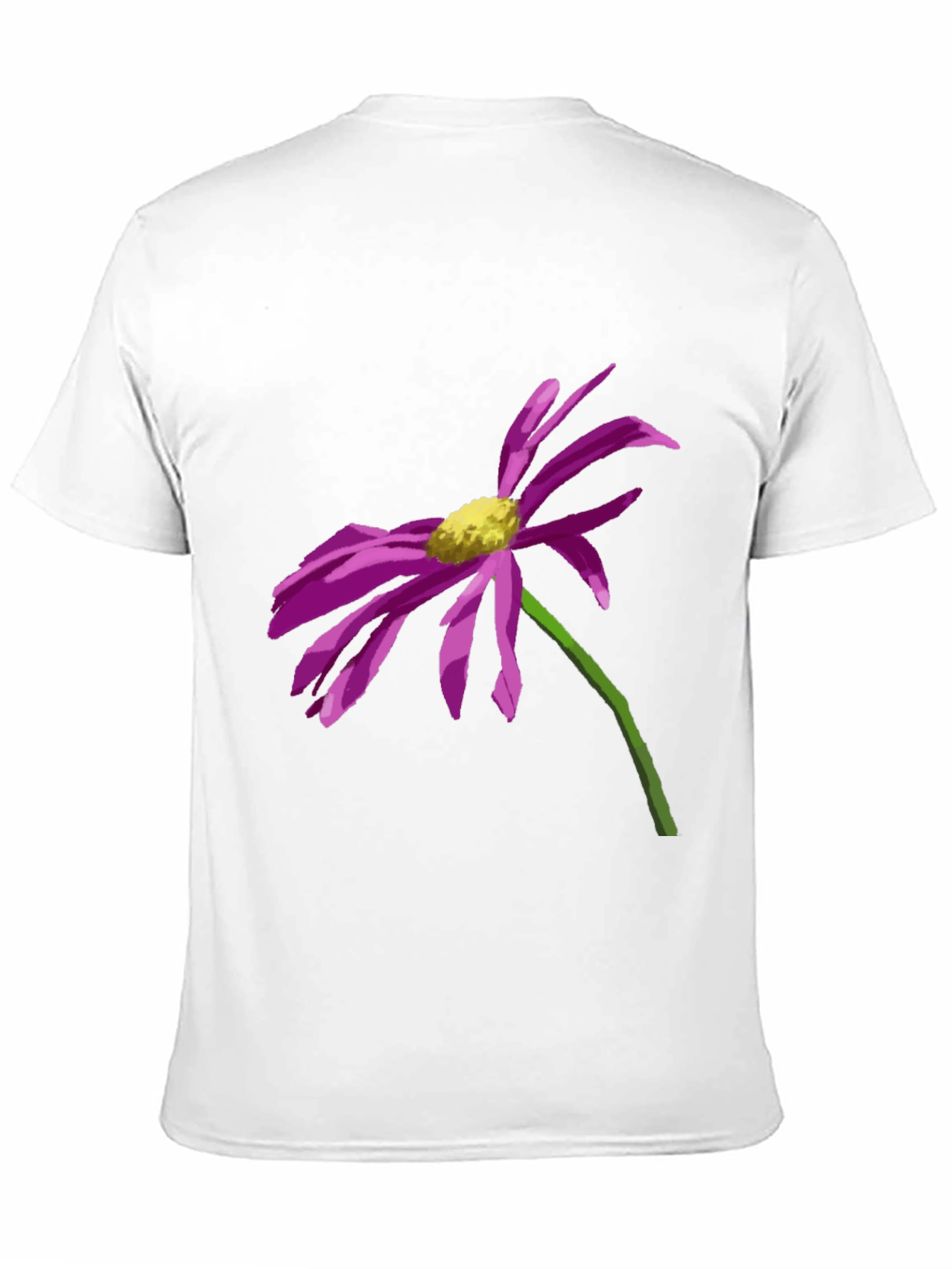 Floral Graphic Tee - Black Cotton Shirt
