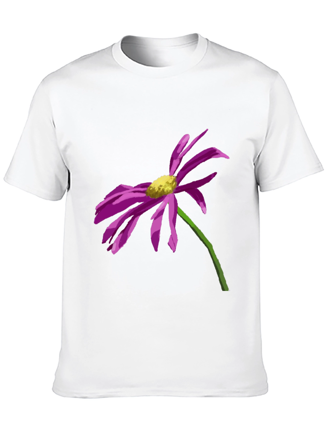 Floral Graphic Tee - Black Cotton Shirt