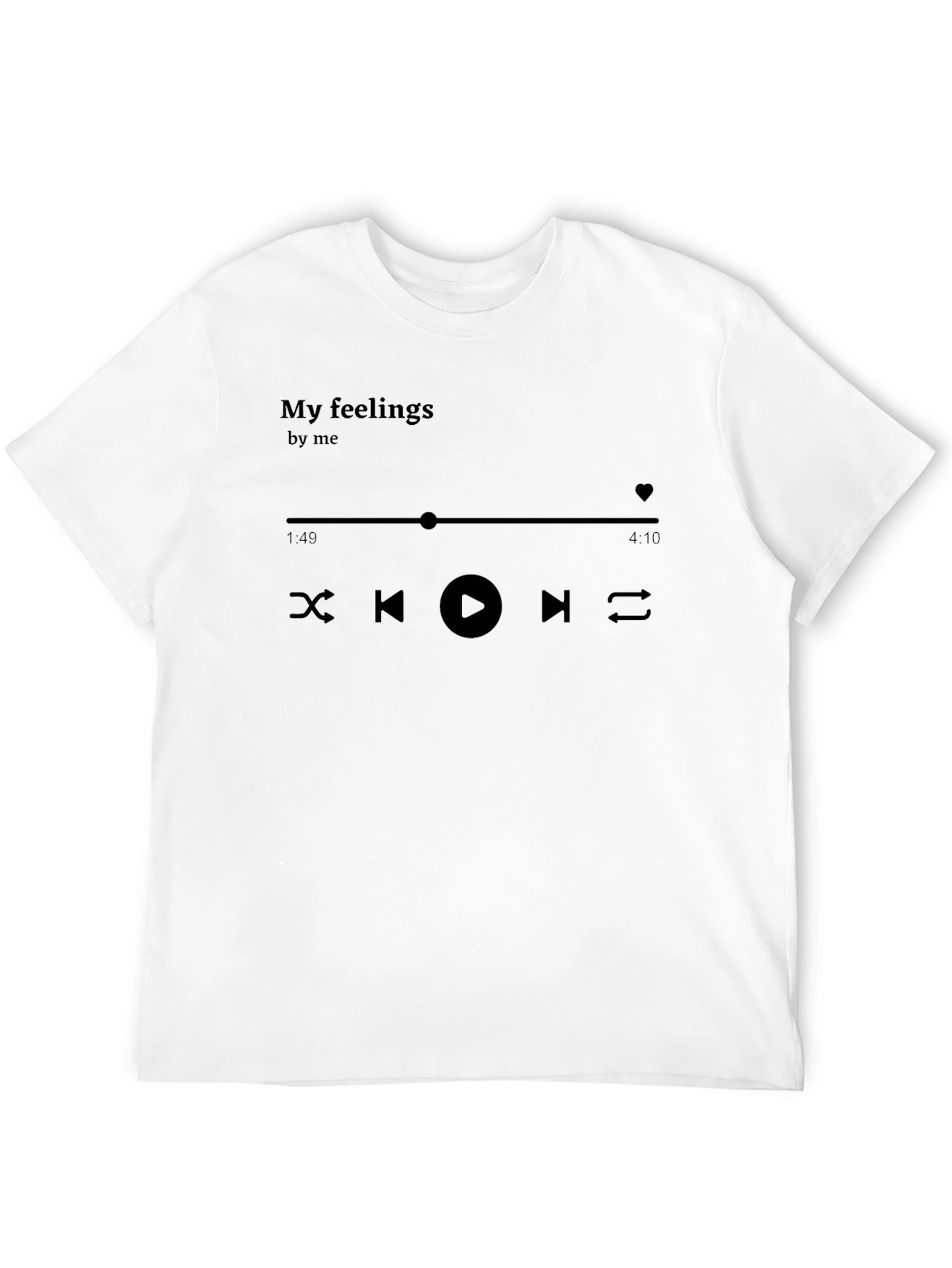 My Feelings Music Player Black T-Shirt