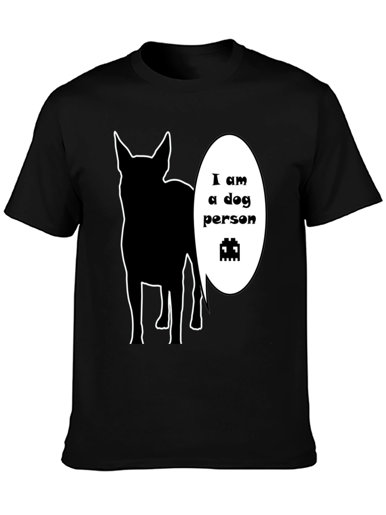 Dog Person T-Shirt Black Cotton Animal Lover Tee