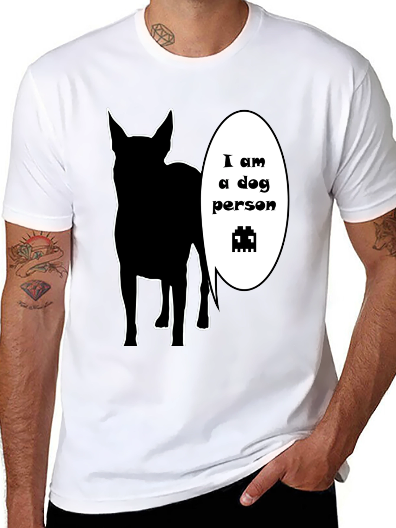 Dog Person T-Shirt Black Cotton Animal Lover Tee